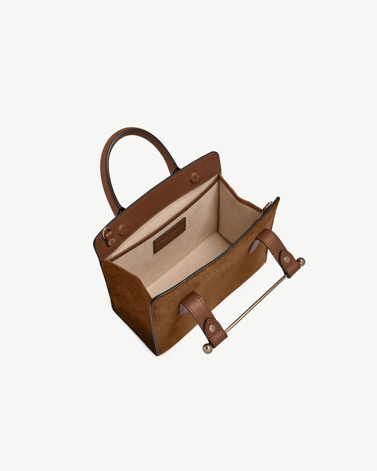 Strathberry Mini Tote  -  Tan Suede