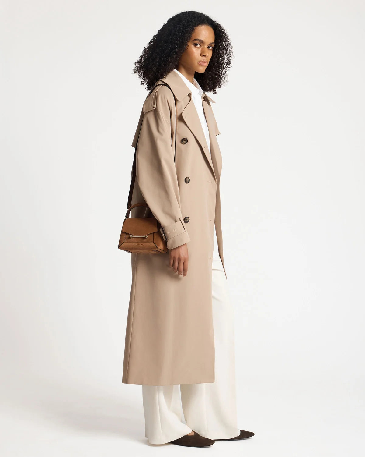 Strathberry Mosaic Nano  -  Tan Suede
