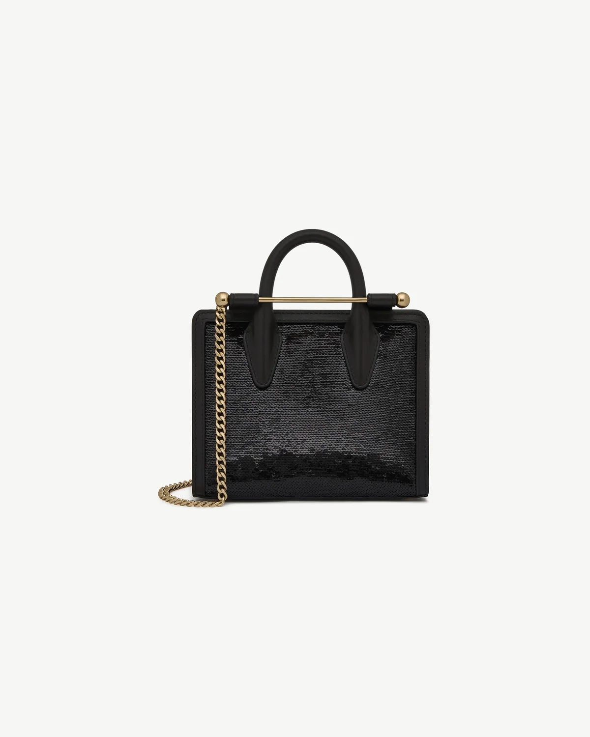 Strathberry Nano Tote  -  Black Sequins