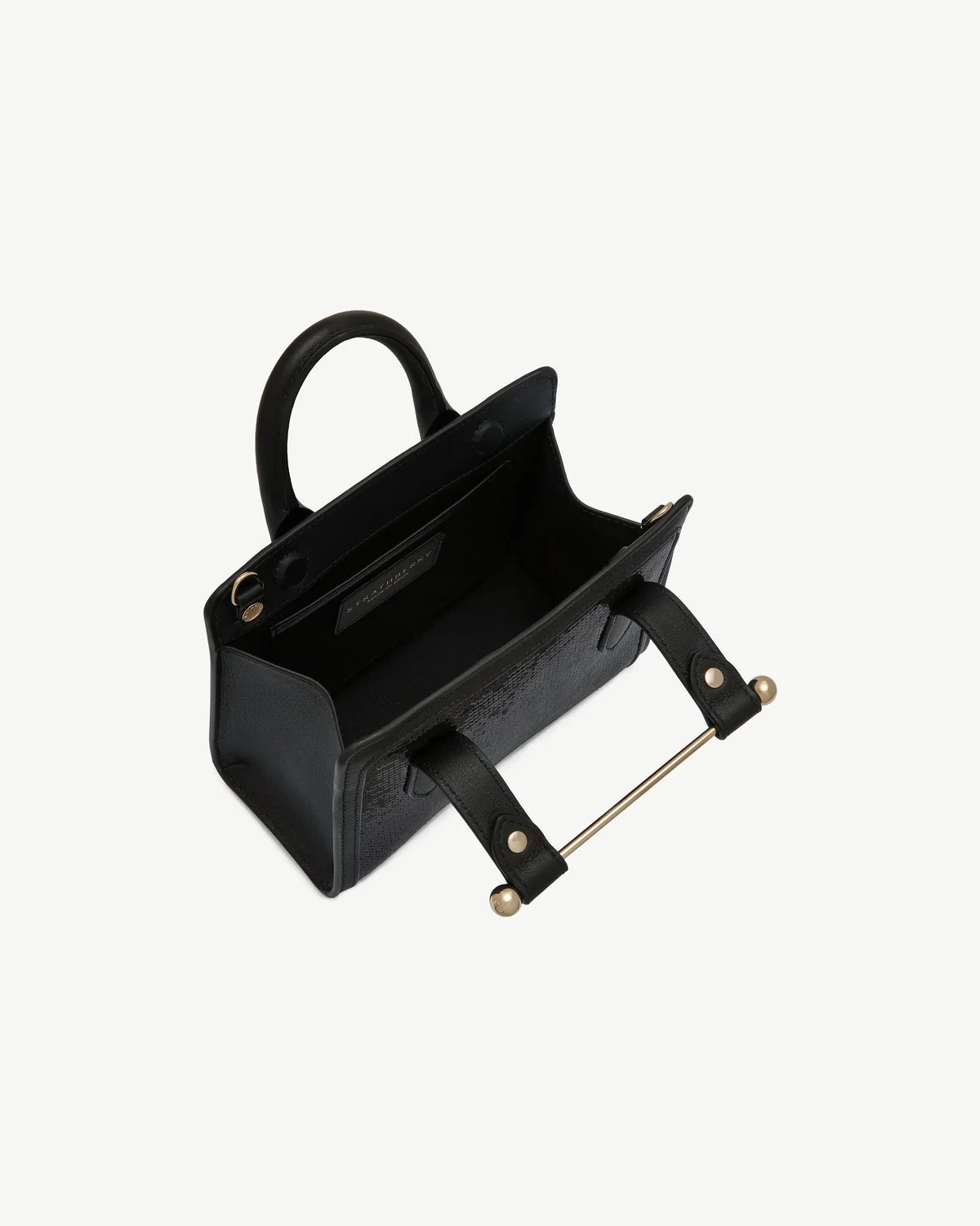 Strathberry Nano Tote  -  Black Sequins