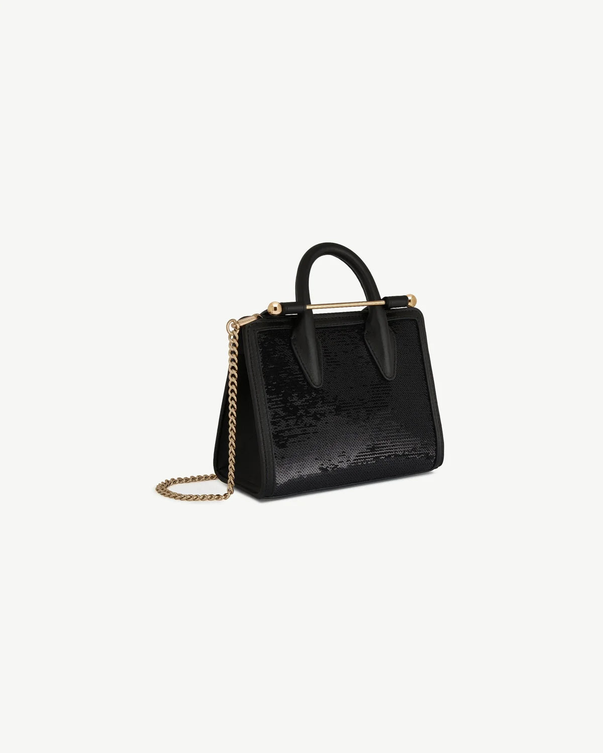 Strathberry Nano Tote  -  Black Sequins