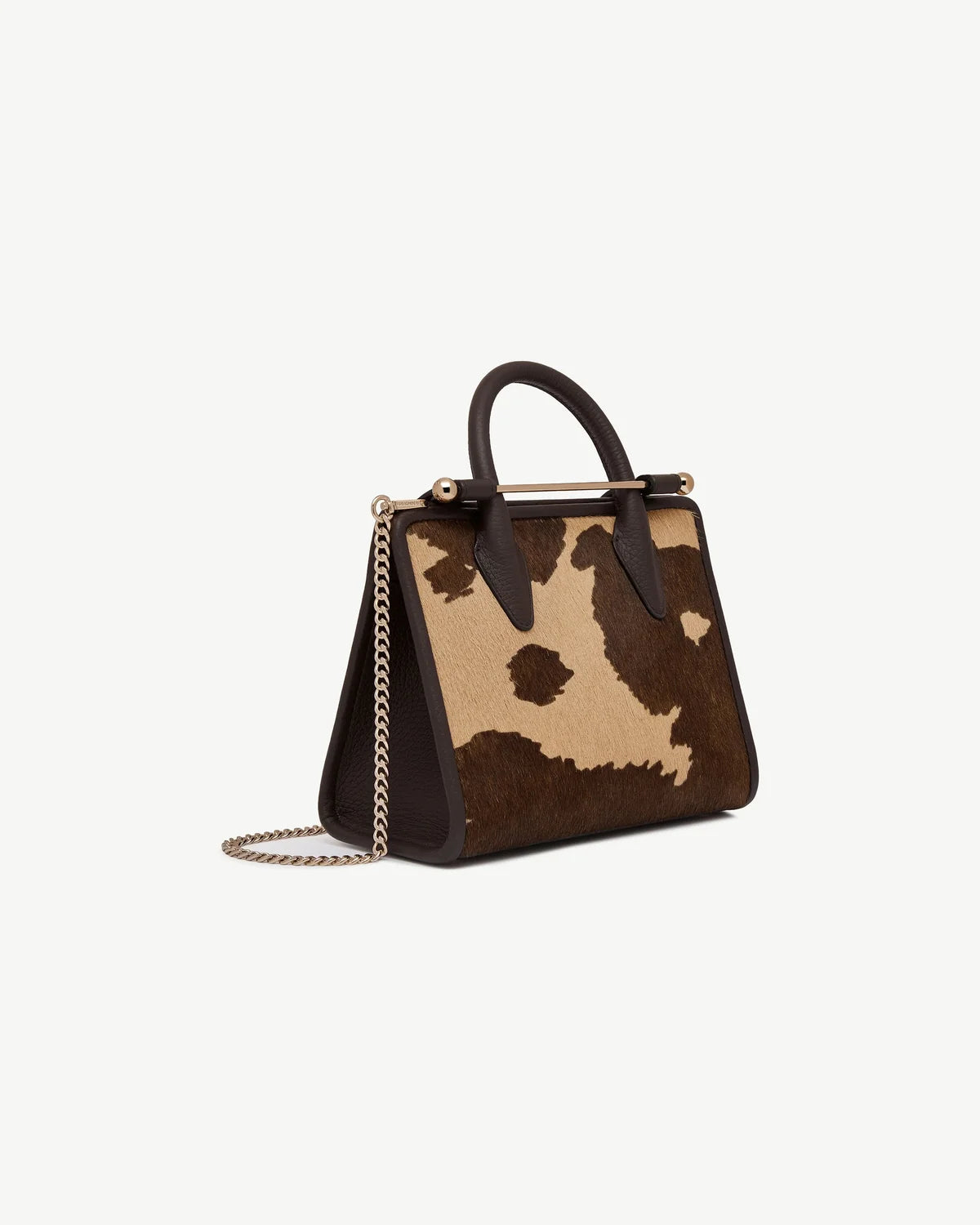Strathberry Mini Tote  -  Sand/Espresso Spot Print