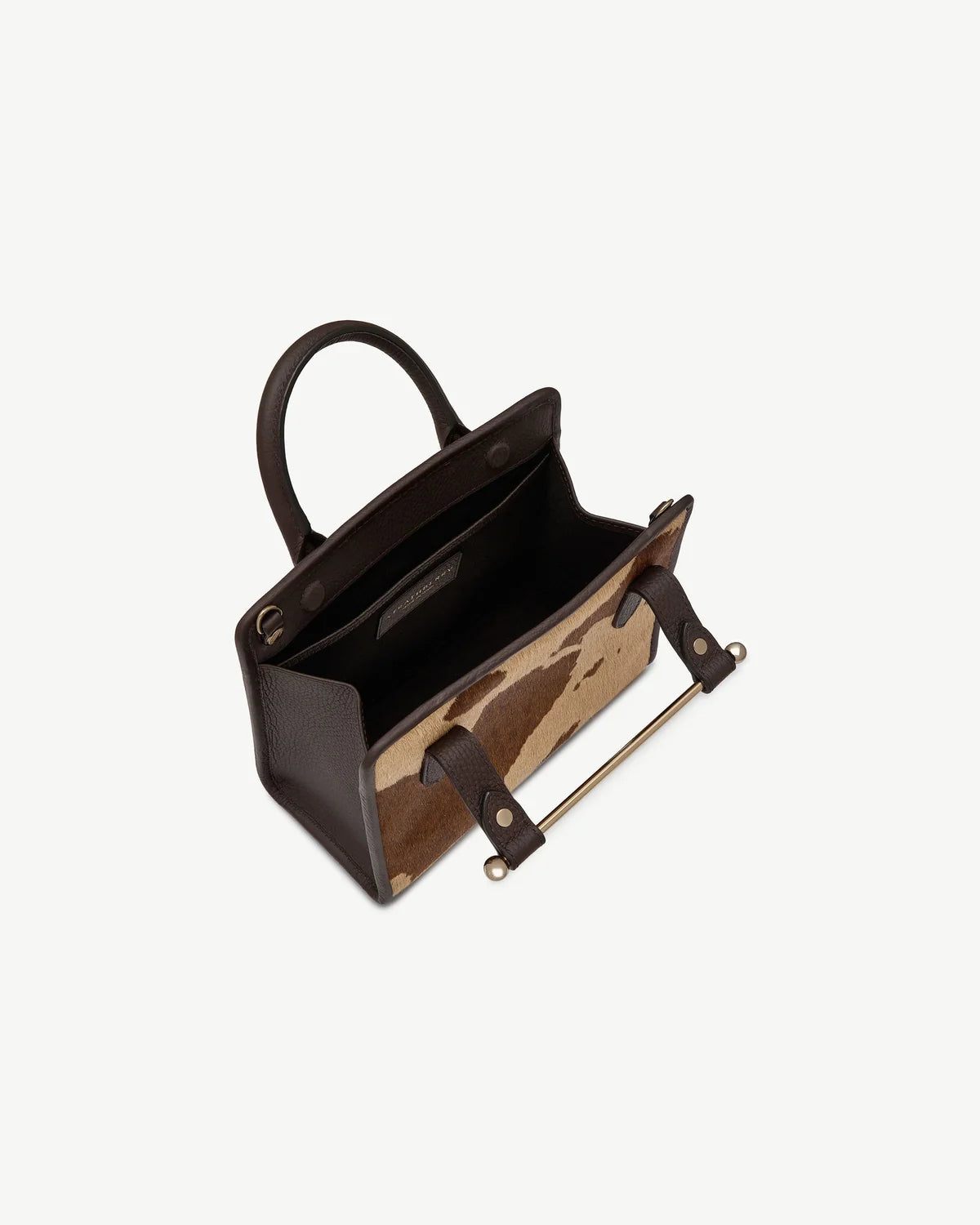 Strathberry Mini Tote  -  Sand/Espresso Spot Print