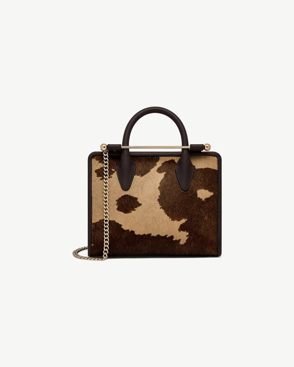 Strathberry Mini Tote  -  Sand/Espresso Spot Print
