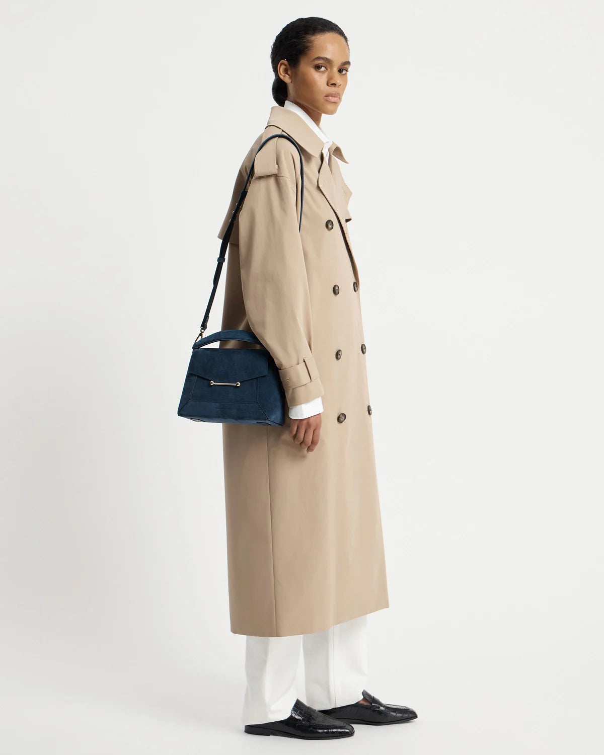 Strathberry Mosaic Bag  -  Loch Blue Suede