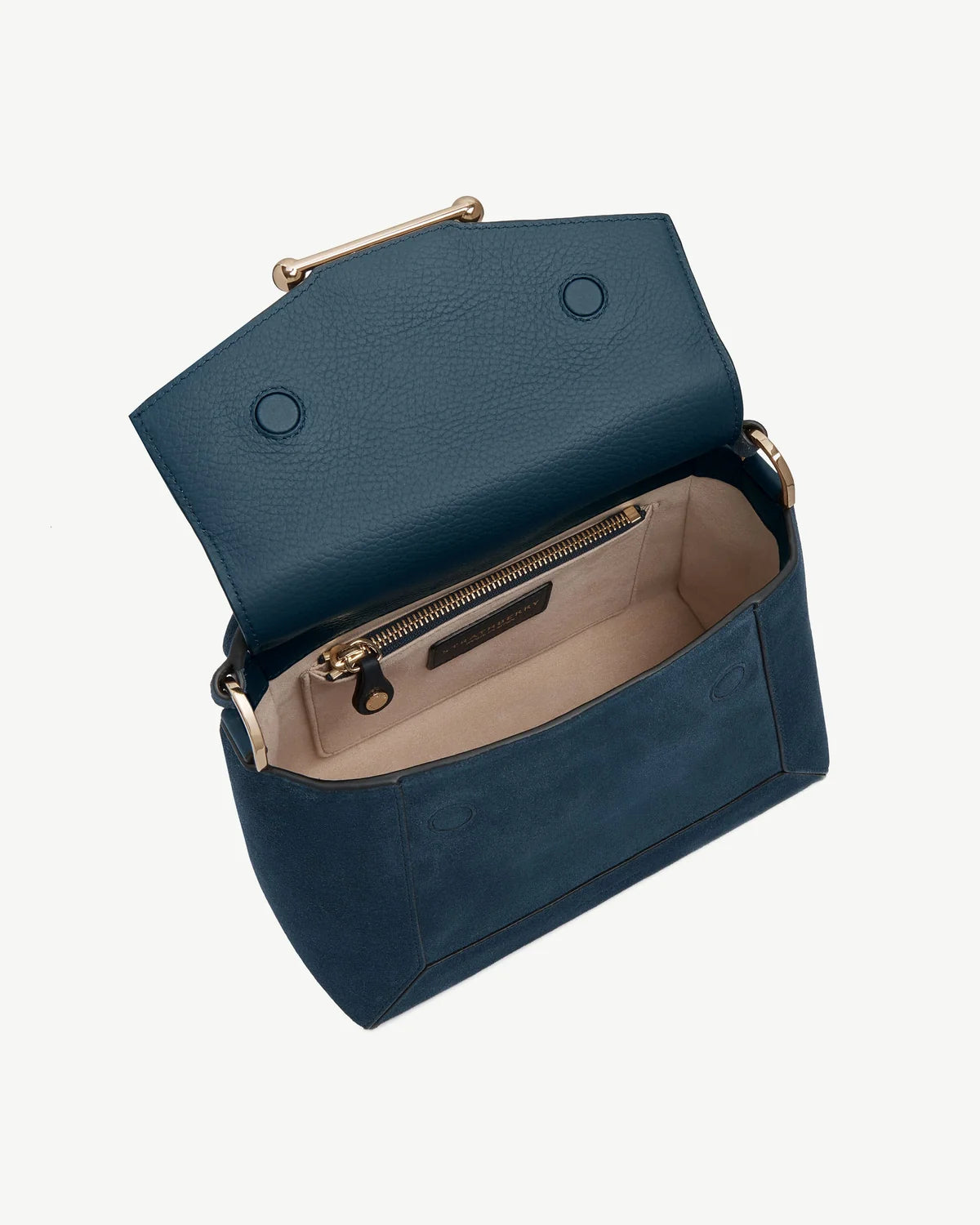 Strathberry Mosaic Bag  -  Loch Blue Suede