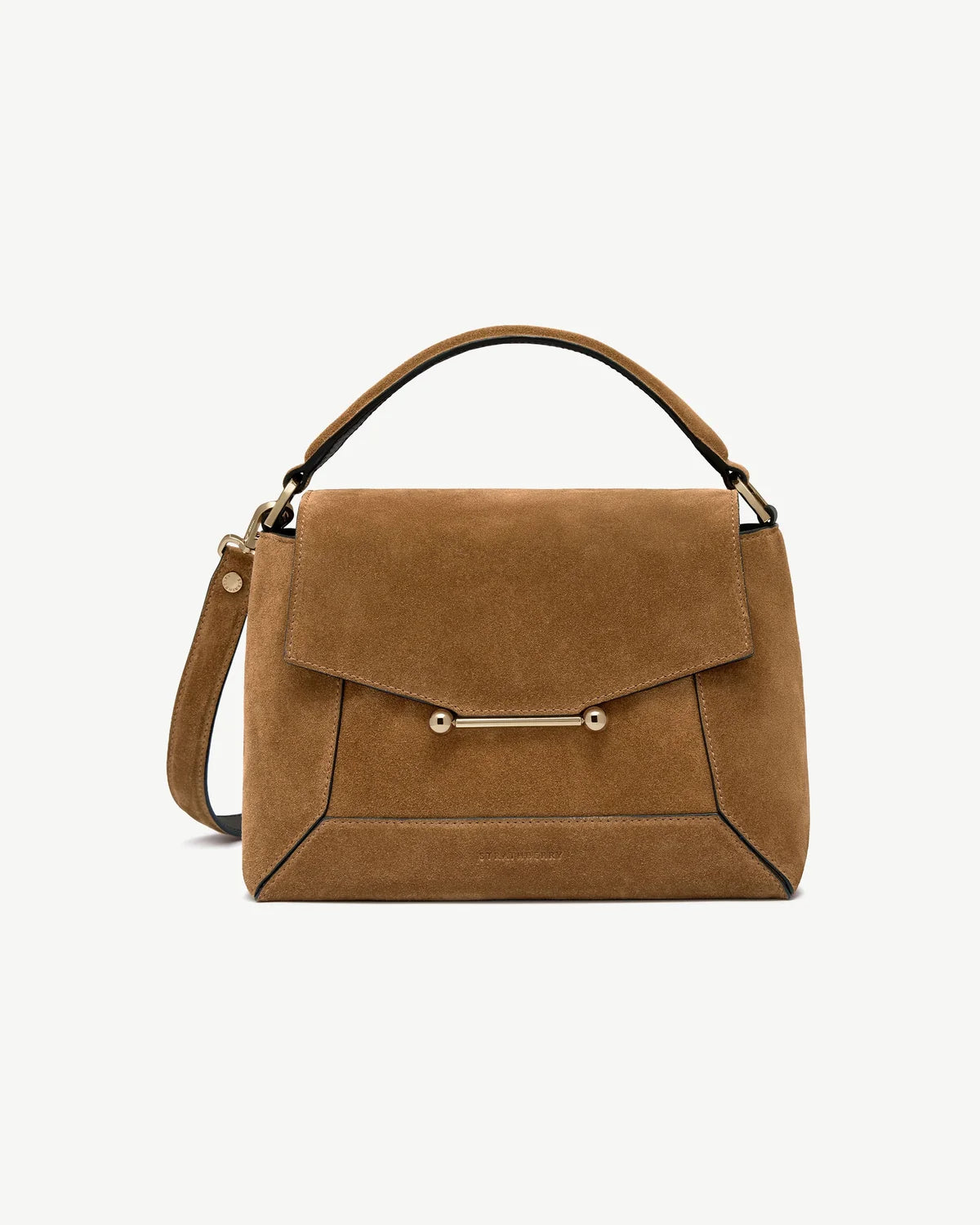 Strathberry Mosaic Bag  -  Toffee Suede/Espresso