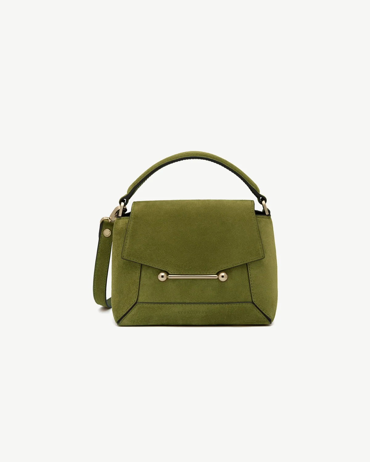 Strathberry Mosaic Nano  -  Lime Suede/Khaki
