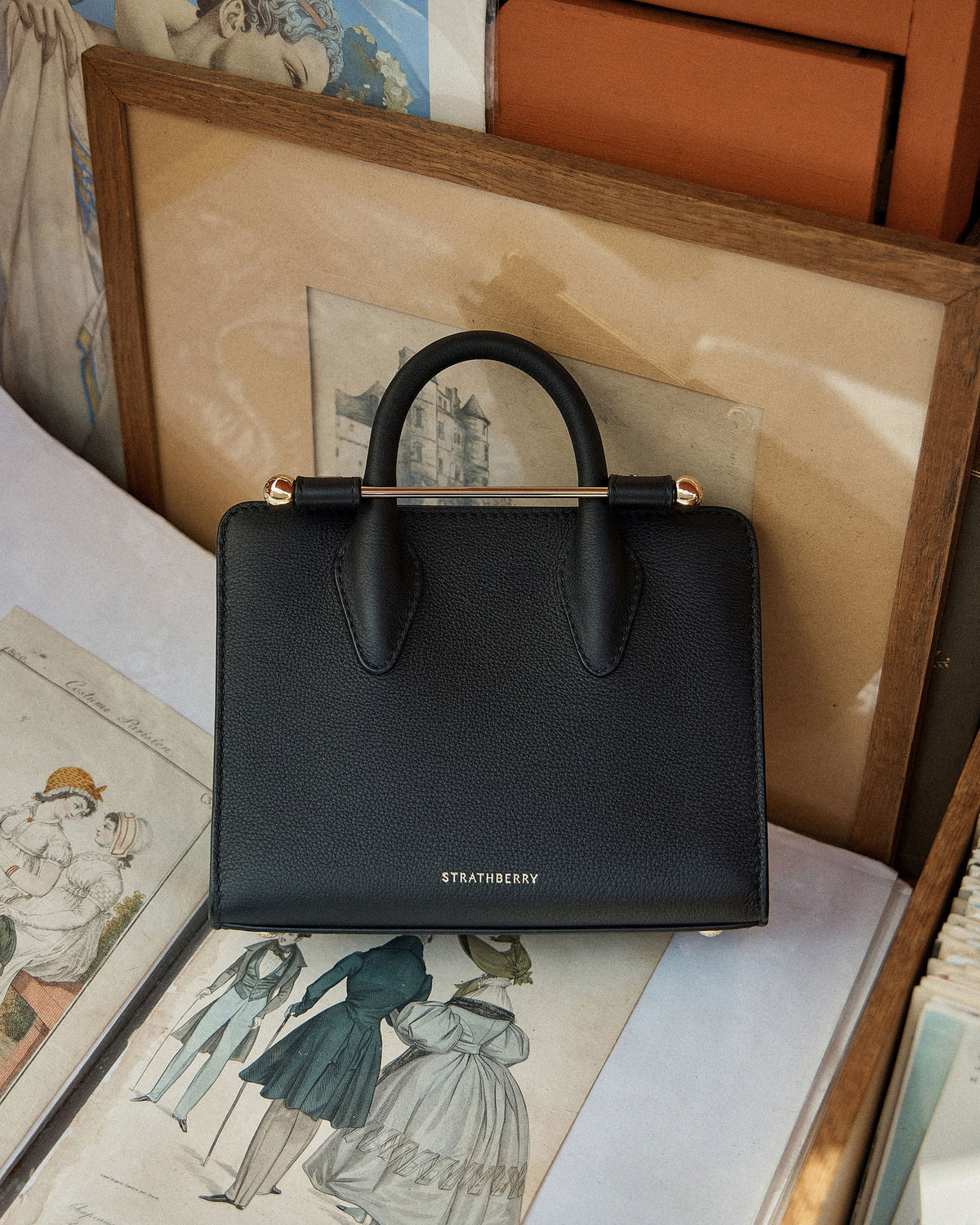 Strathberry Nano Tote  -  Black