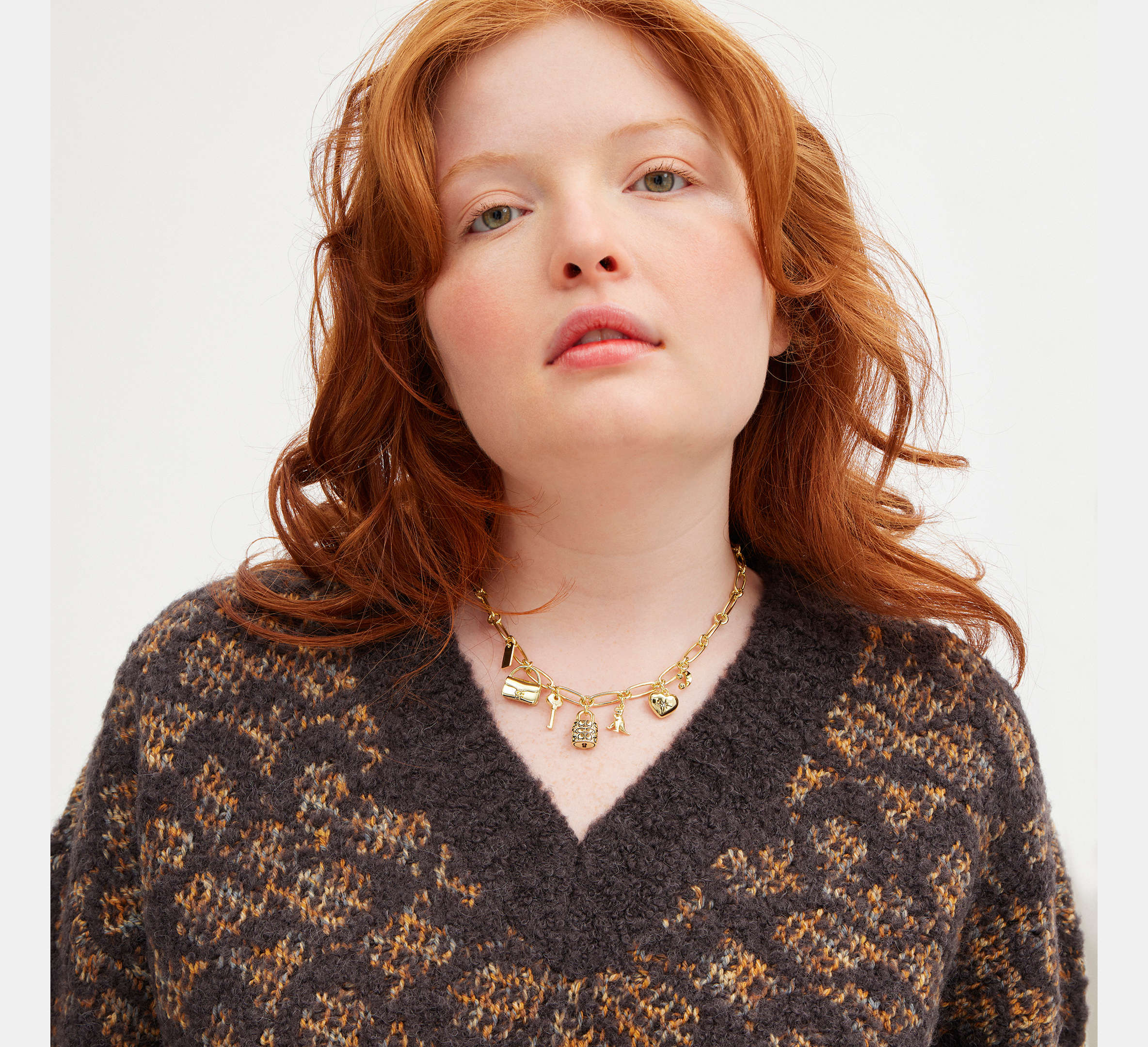 Coach Iconic Charm Chain Necklace -  Gold