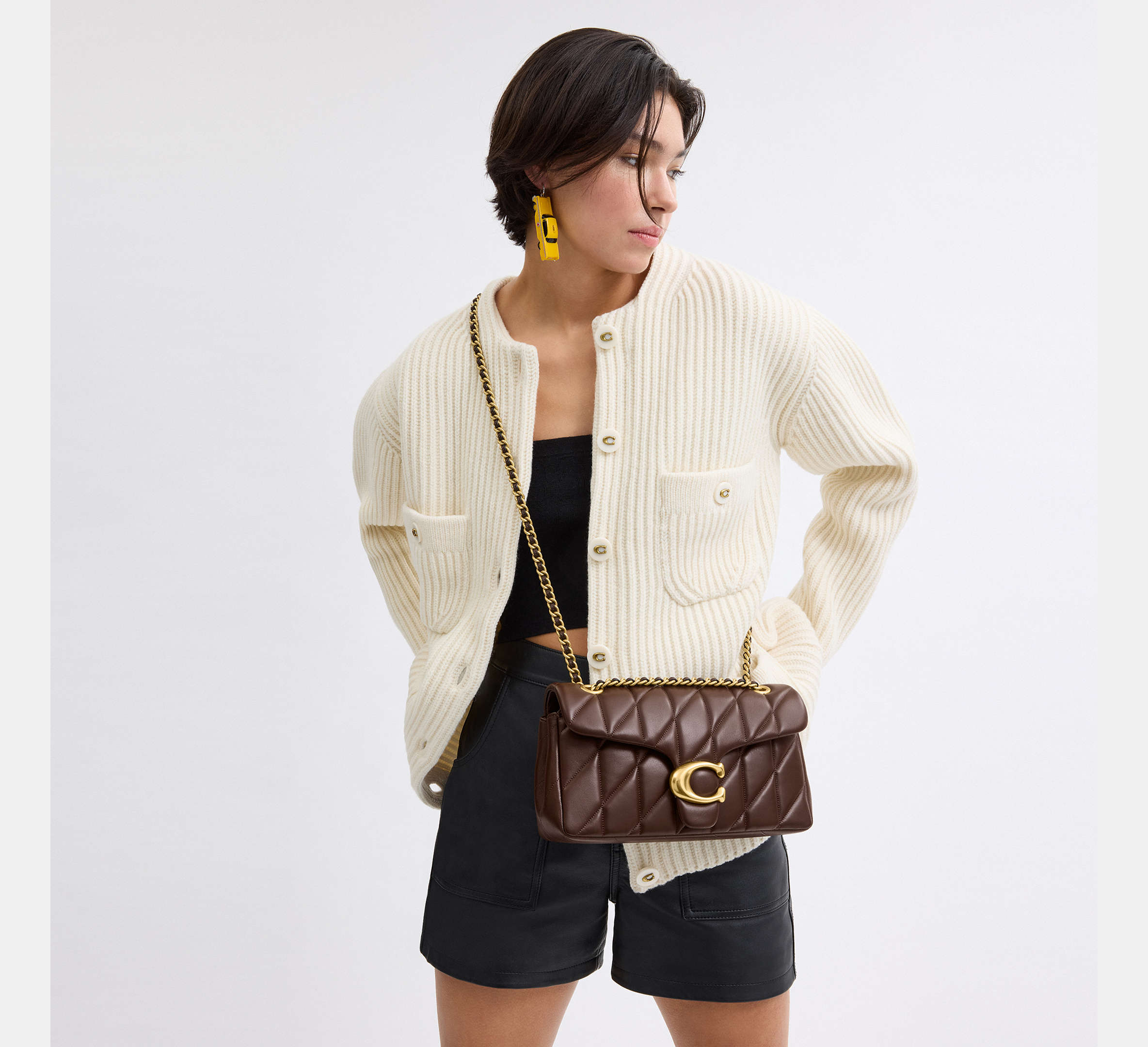 Coach Tabby Shoulder Bag 26 With Pillow Quilting - Brass/Maple