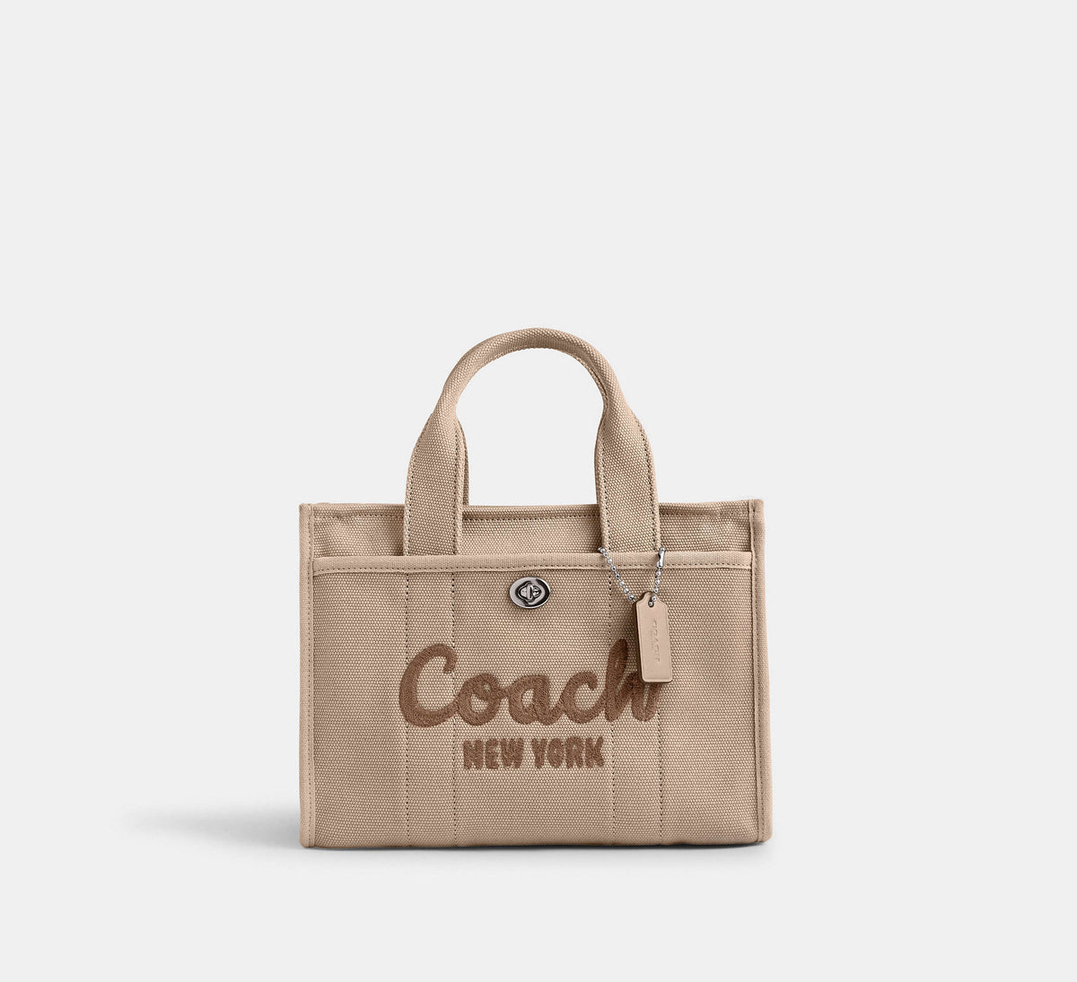 Coach Cargo Tote Bag 26 - Silver/Dark Natural