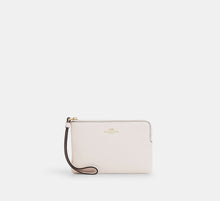 Coach Corner Zip Wristlet - Gold/Chalk
