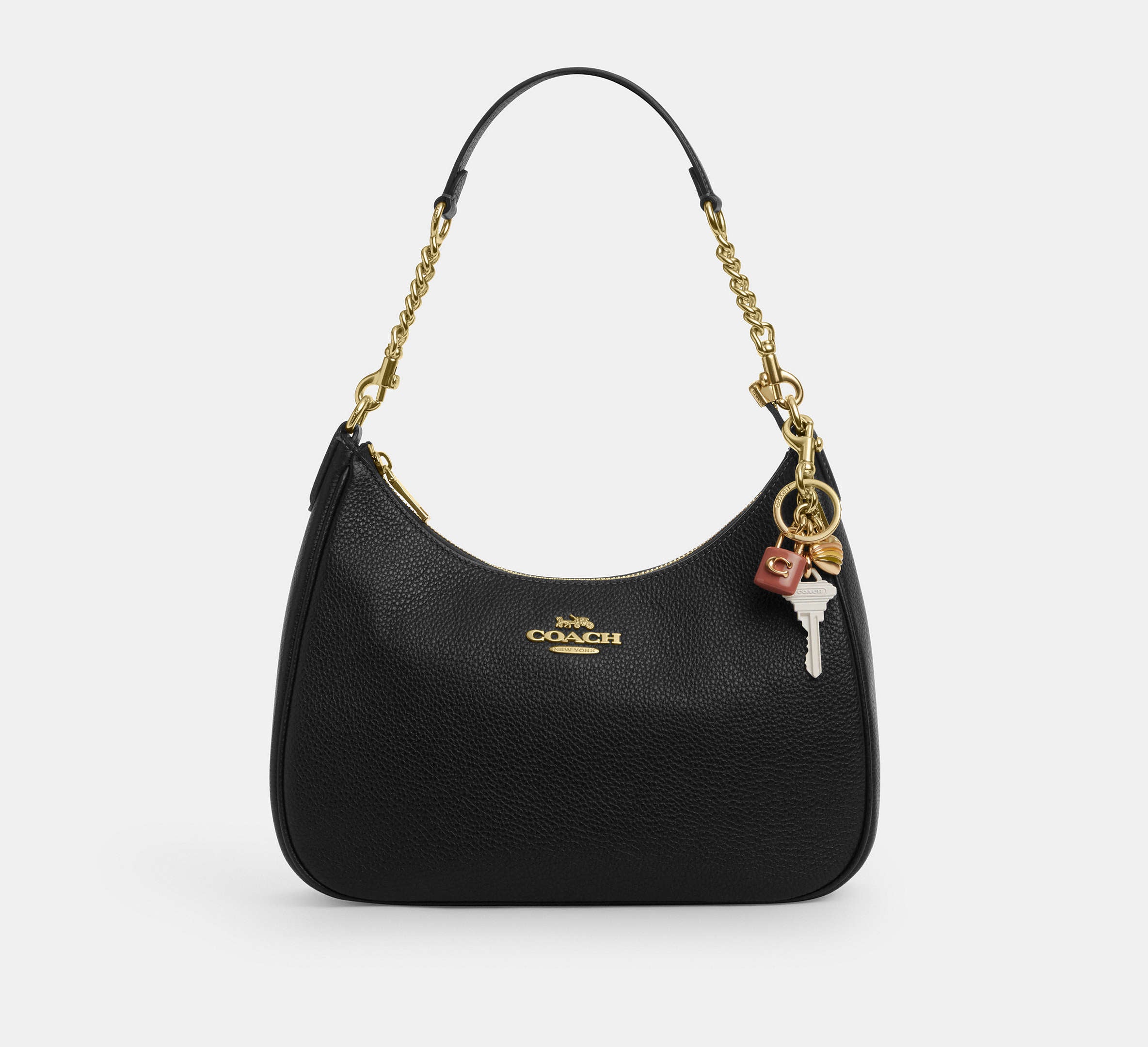 Coach Key Cluster Bag Charm -  Gold/Pink Multi