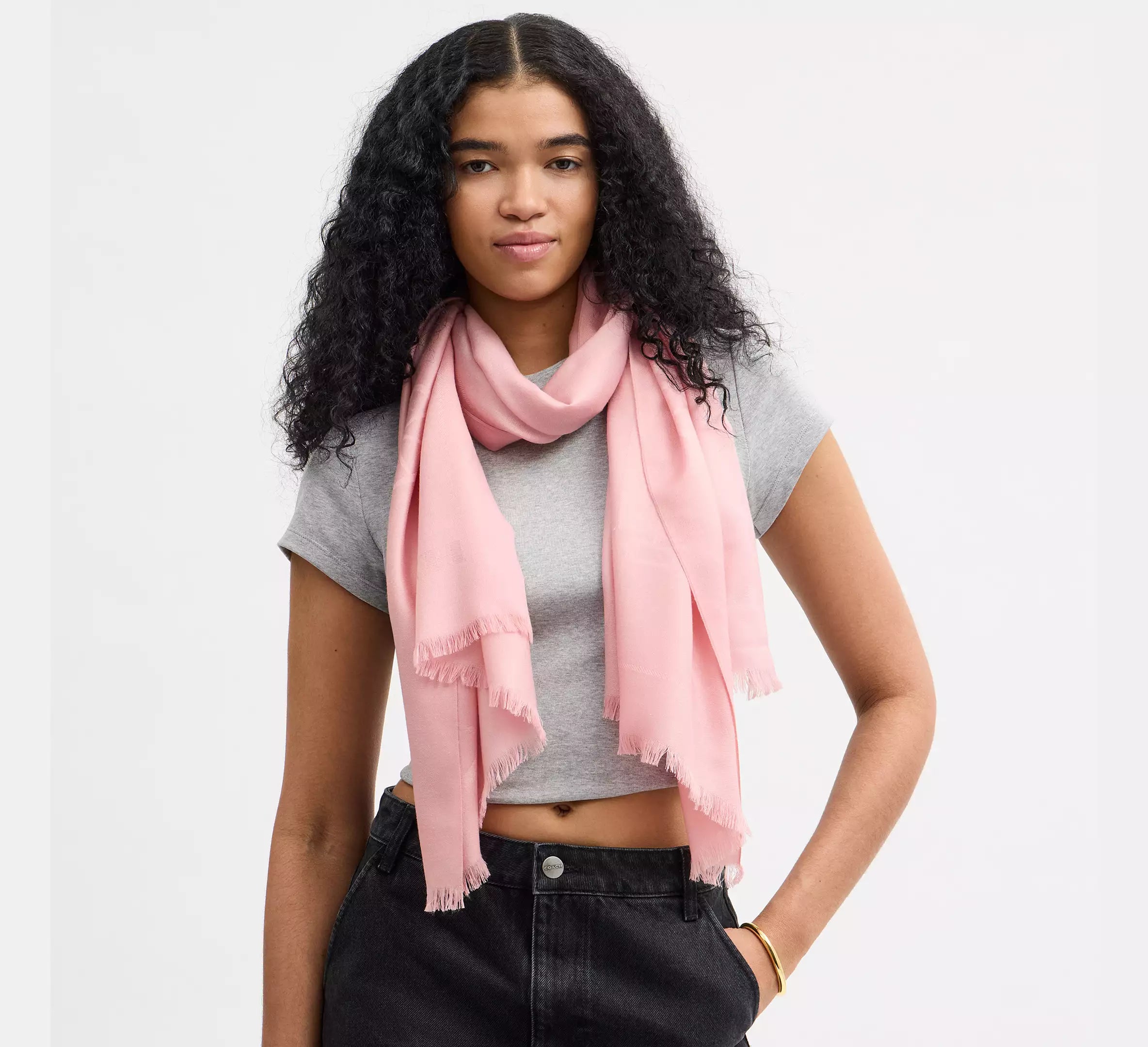 Coach Jumbo Horse And Carriage Wrap - Powder Pink