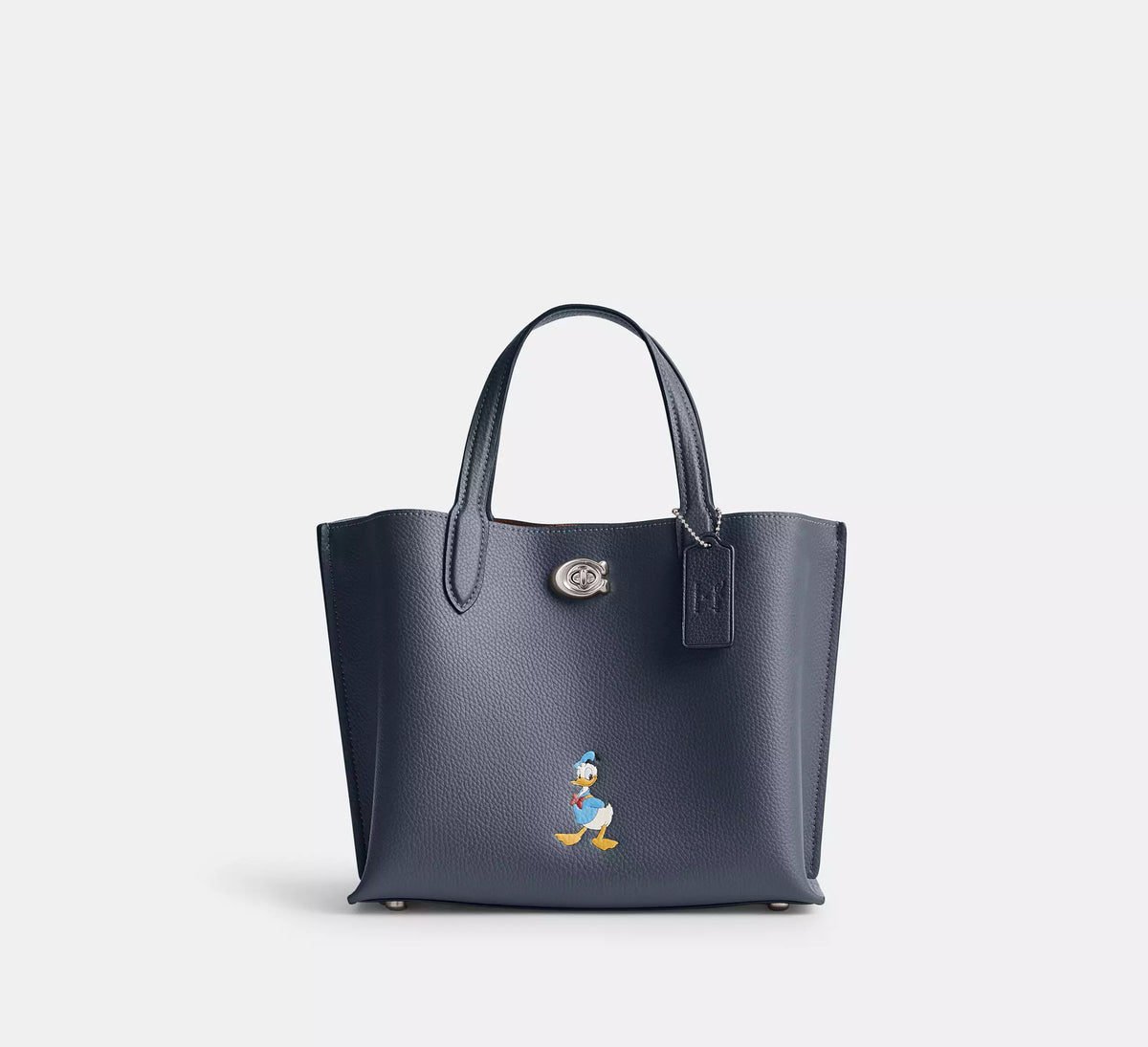 Coach Disney X Coach Willow Tote Bag 24 With Donald Duck -  Silver/Denim Multi