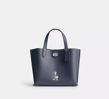 Coach Disney X Coach Willow Tote Bag 24 With Donald Duck -  Silver/Denim Multi