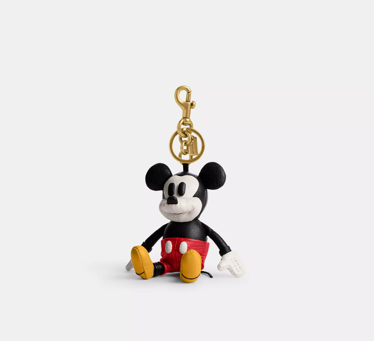 Coach Disney X Coach Mickey Mouse Collectible Bag Charm  -   Brass/Chalk Multi
