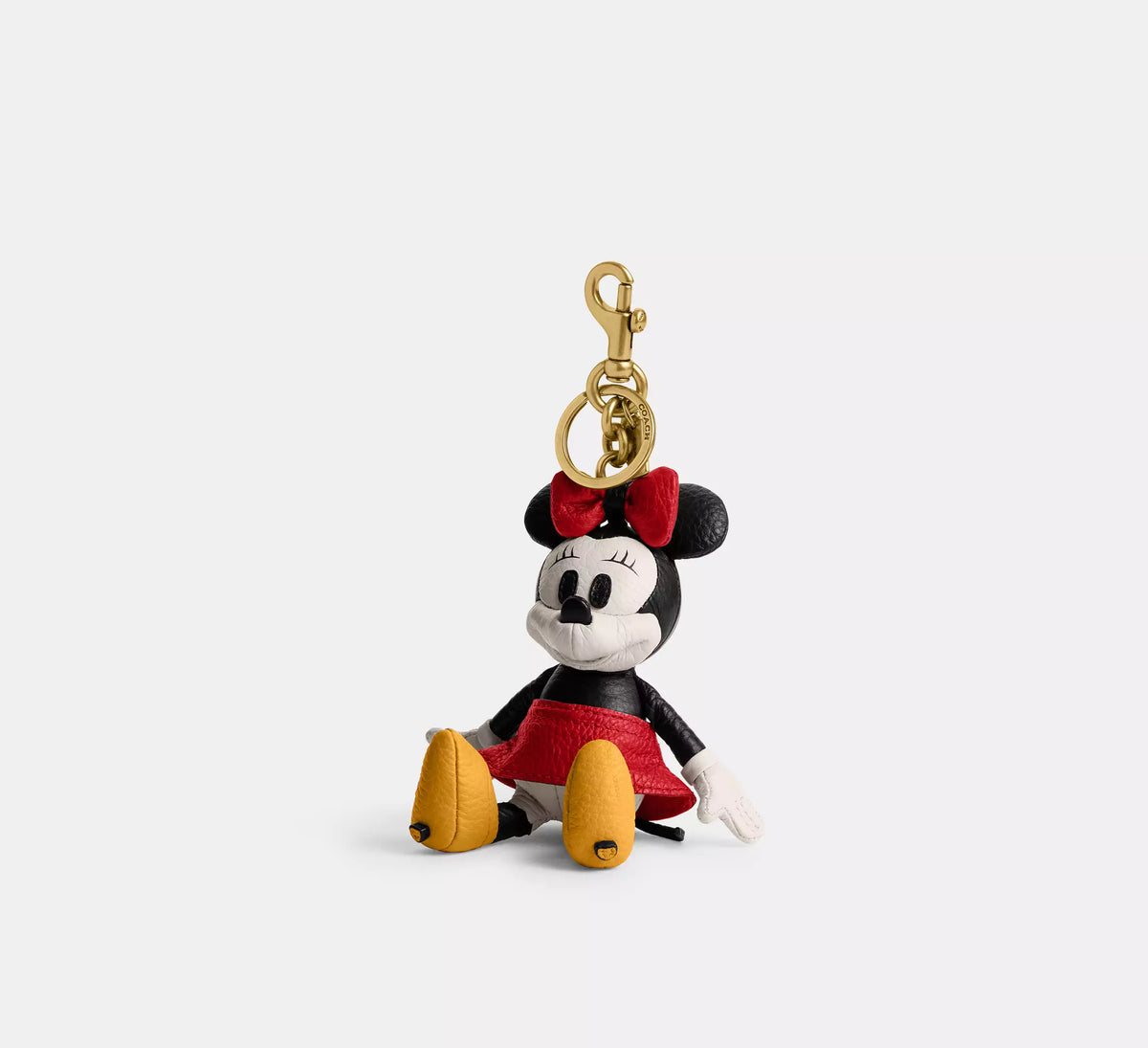 Coach Disney X Coach Minnie Mouse Collectible Bag Charm  -  Brass/Chalk Multi