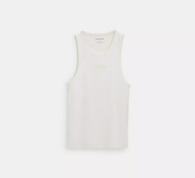 Coach New York Ribbed Tank Top  -  White