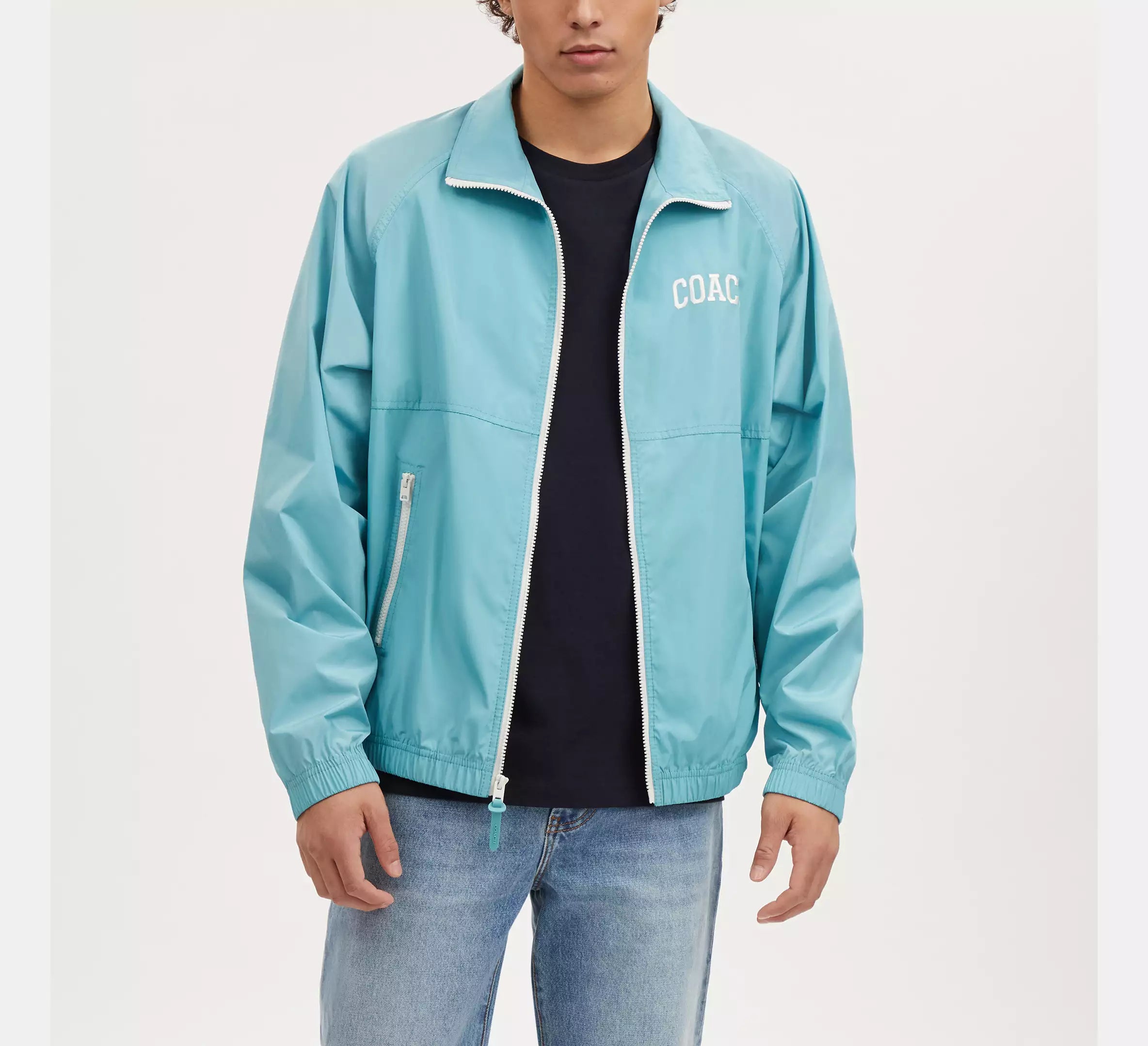 Coach Men's Track Jacket -  Faded Blue