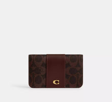 Coach Essential Slim Card Case In Signature  - Brass/Maple