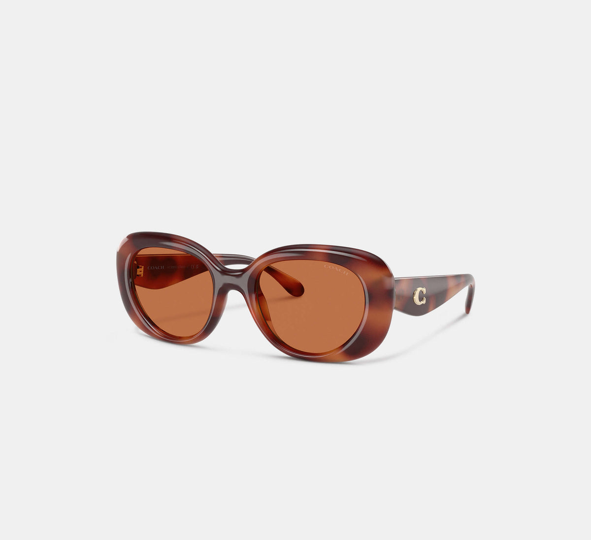 Coach C Hardware Round Sunglasses  - Tortoise Brown