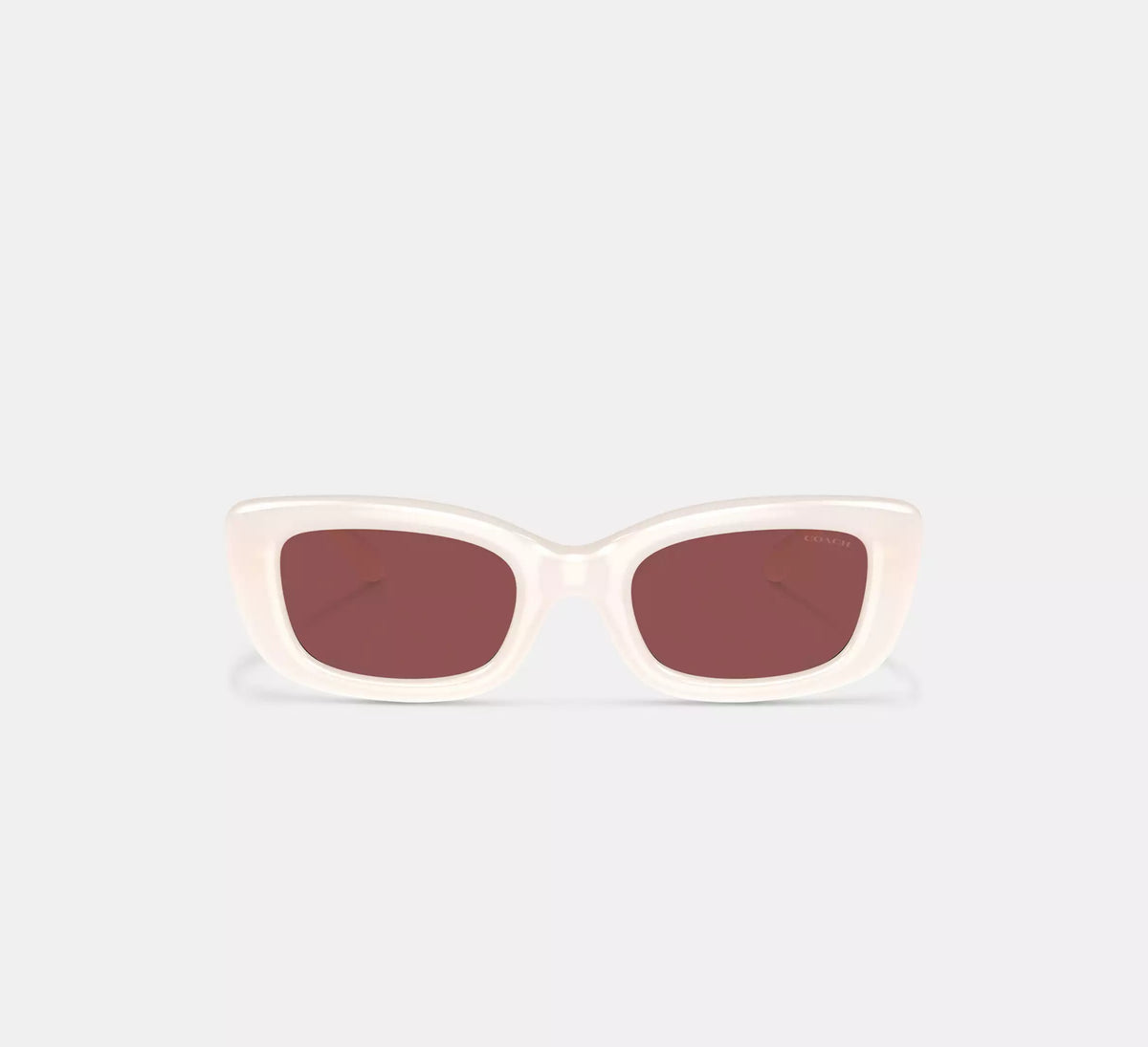Coach C Hardware Narrow Rectangle Sunglasses  -  Milky Ivory