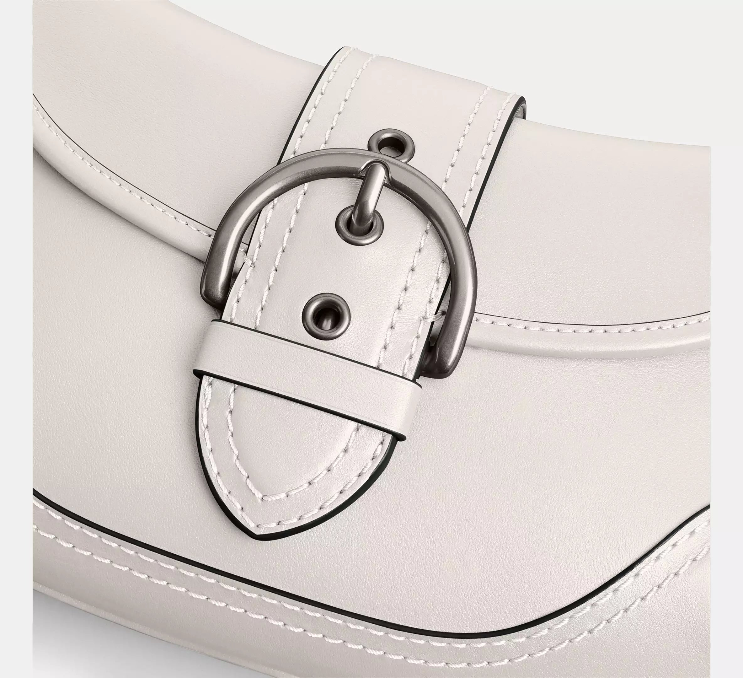 バッグ COACH Flap Soho Cotton Lether handbag Coach Soho Flap Bag In Regenerative Leather SEZON - Silver/Chalk