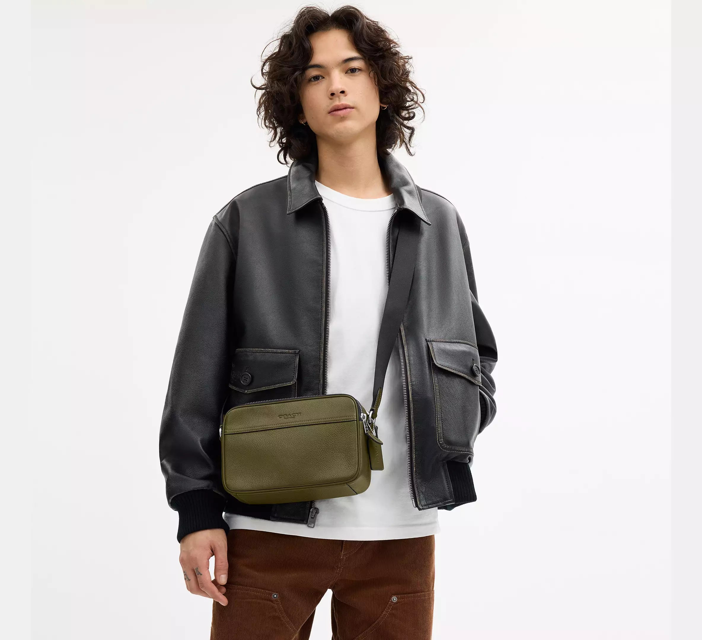 Coach Graham Crossbody Bag   -  Silver/Olive