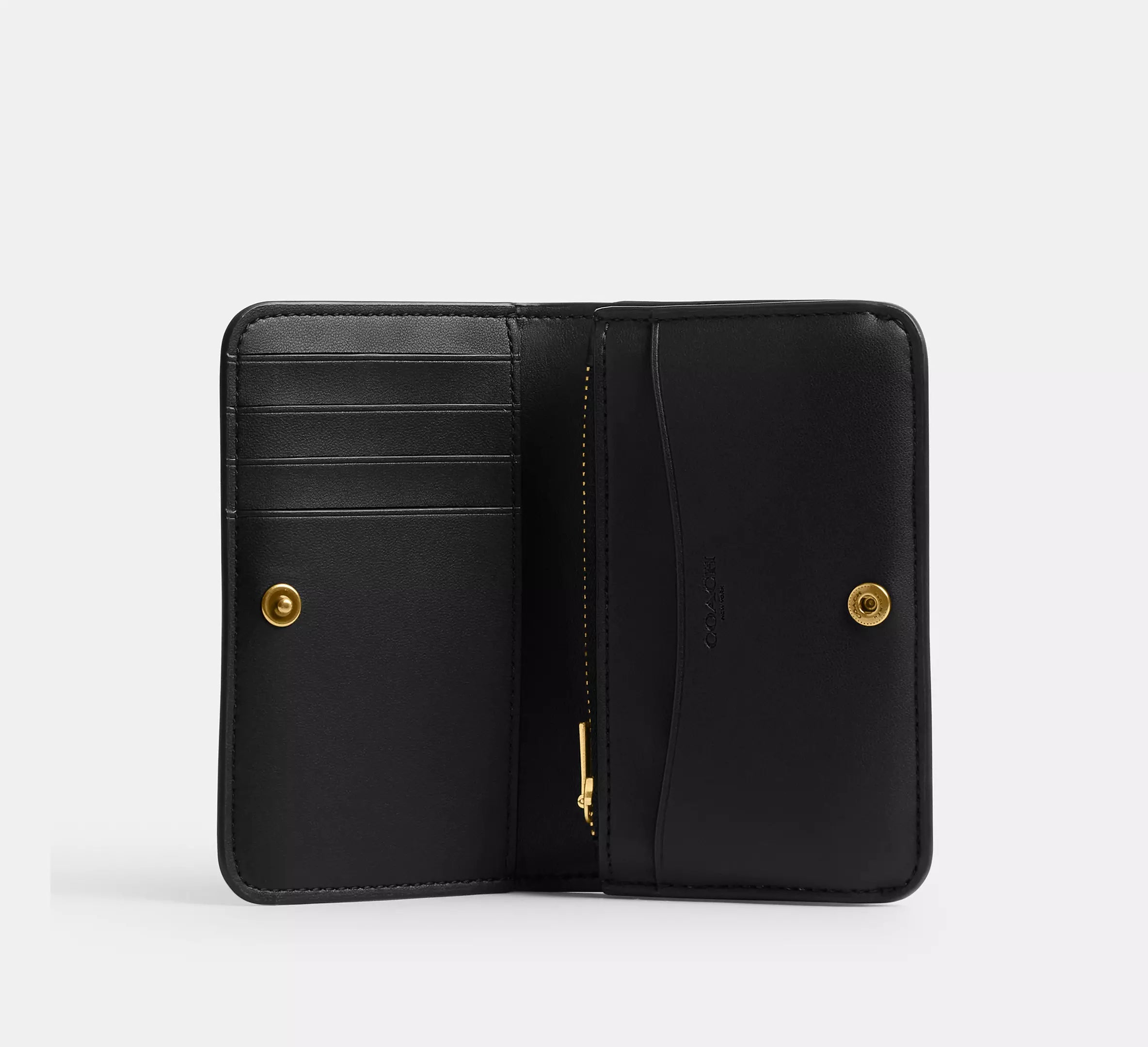 Coach Essential Slim Card Case  -  Brass/Black