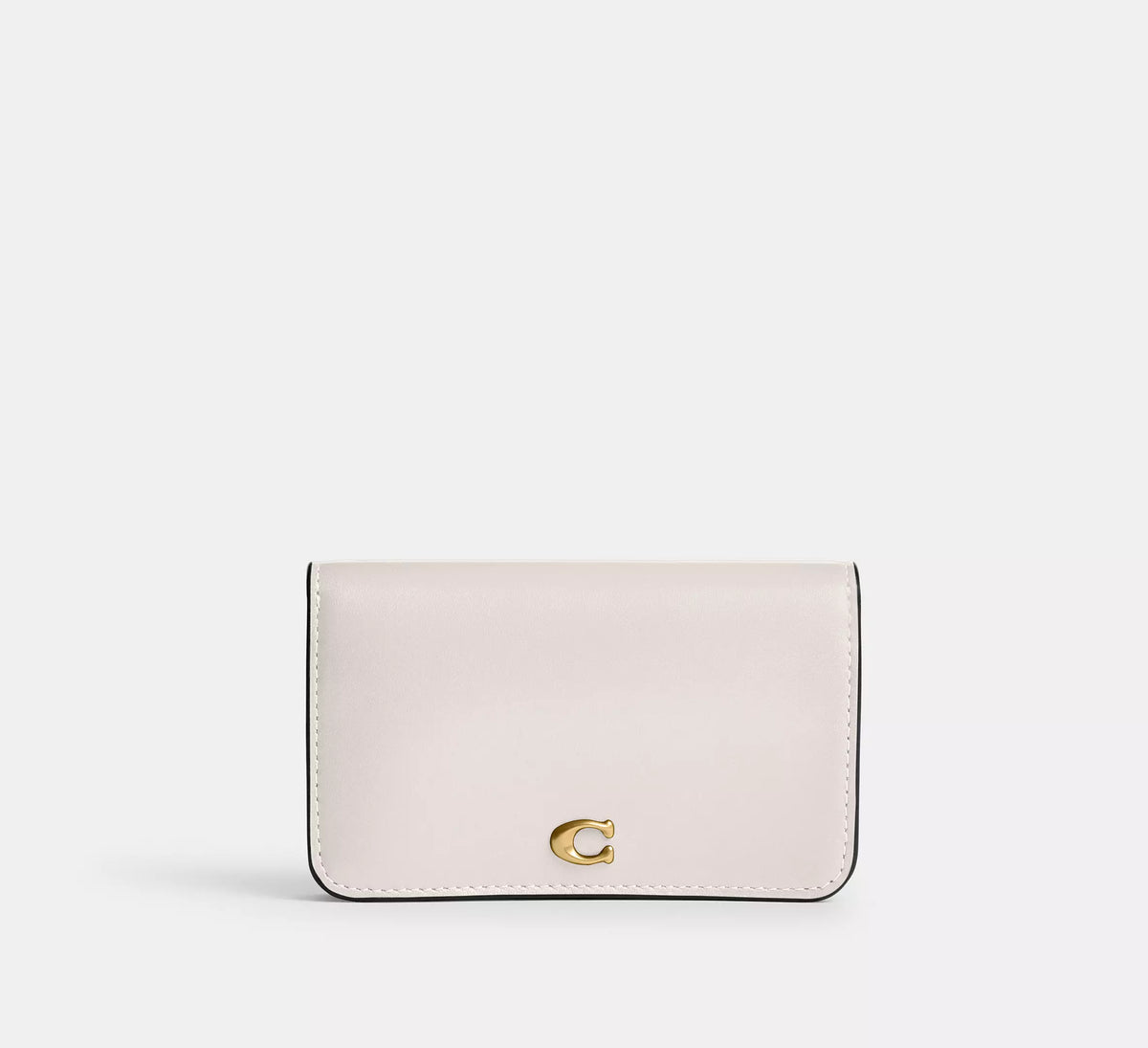 Coach Essential Slim Card Case  -  Brass/Chalk
