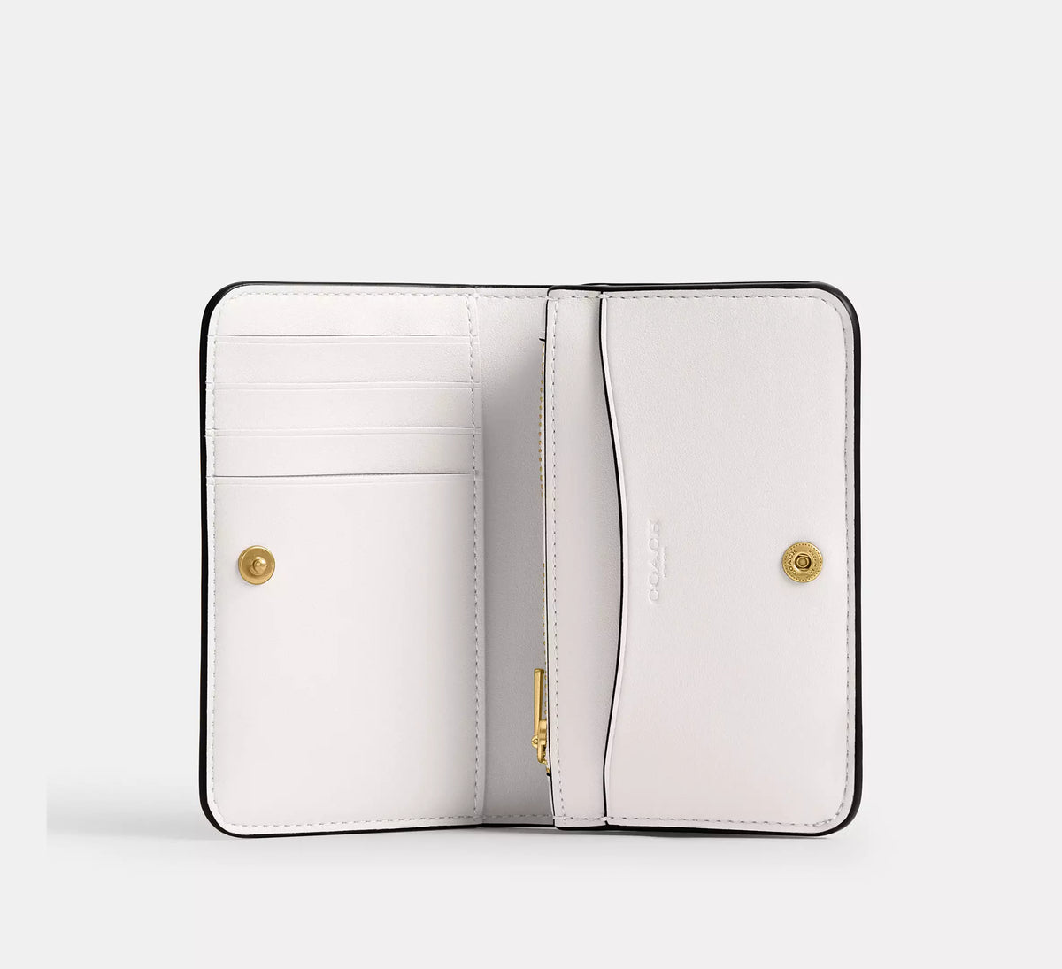 Coach Essential Slim Card Case  -  Brass/Chalk