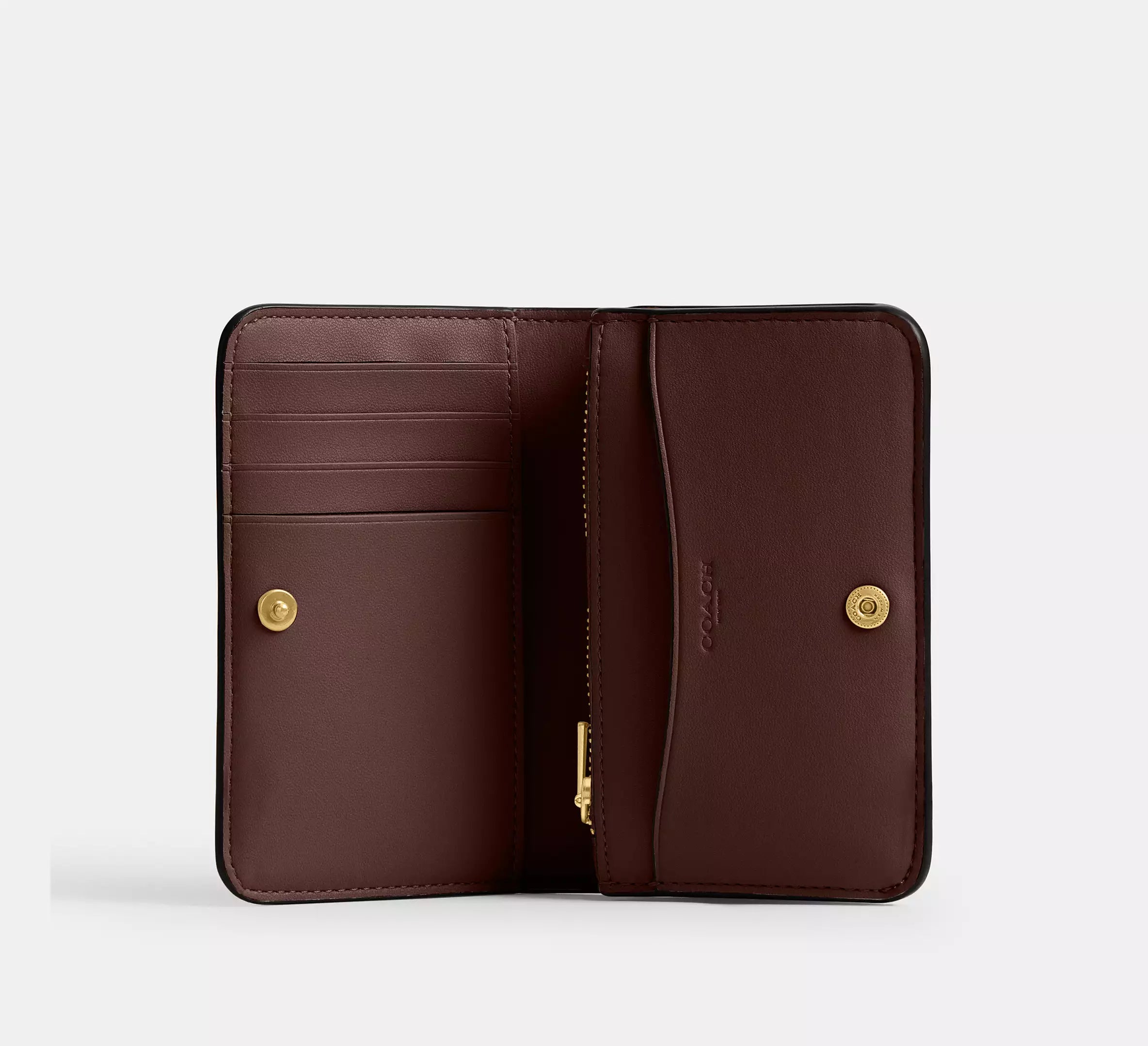 Coach Essential Slim Card Case  -  Brass/Maple