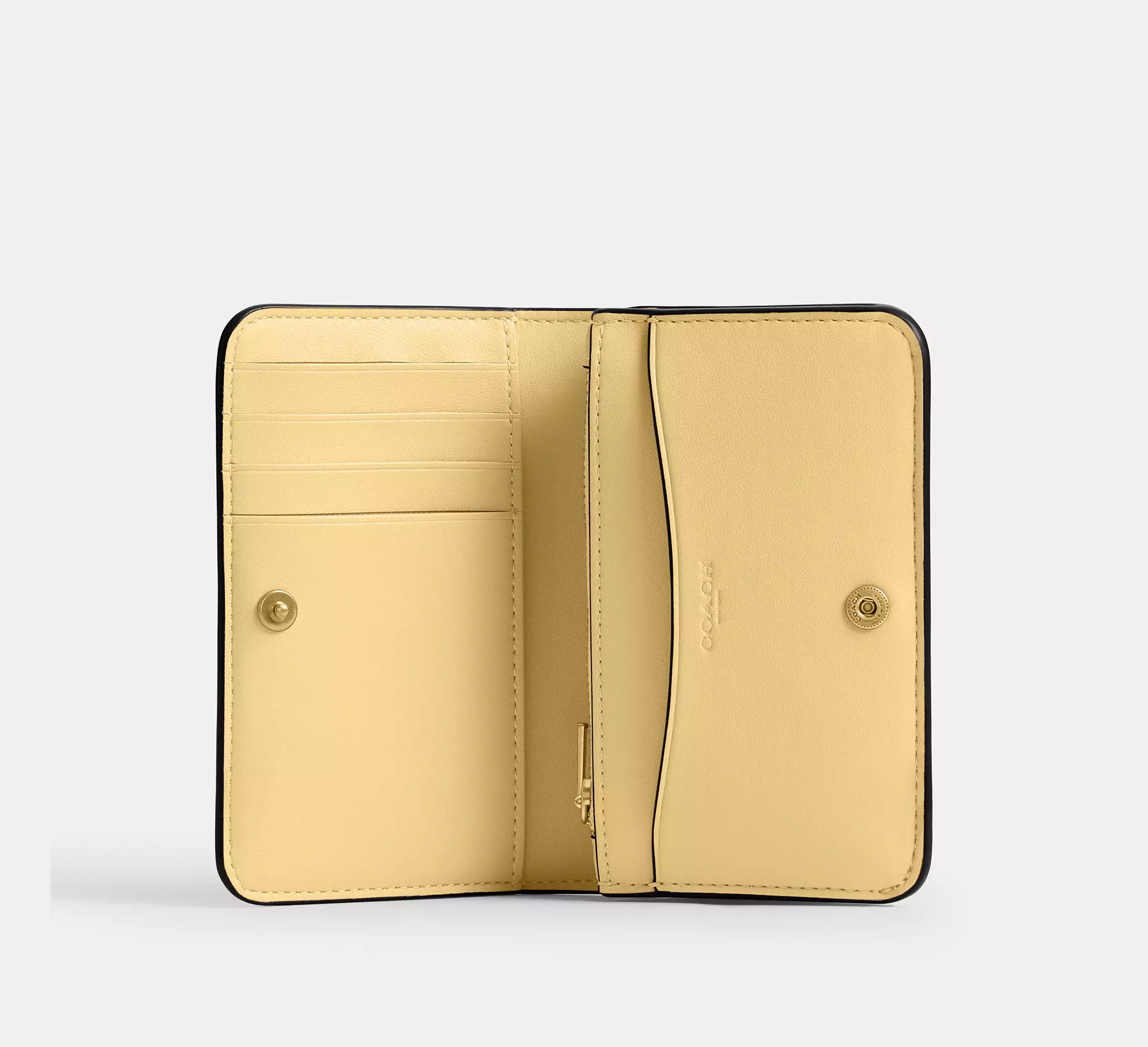 Coach Essential Slim Card Case  - Brass/Vanilla