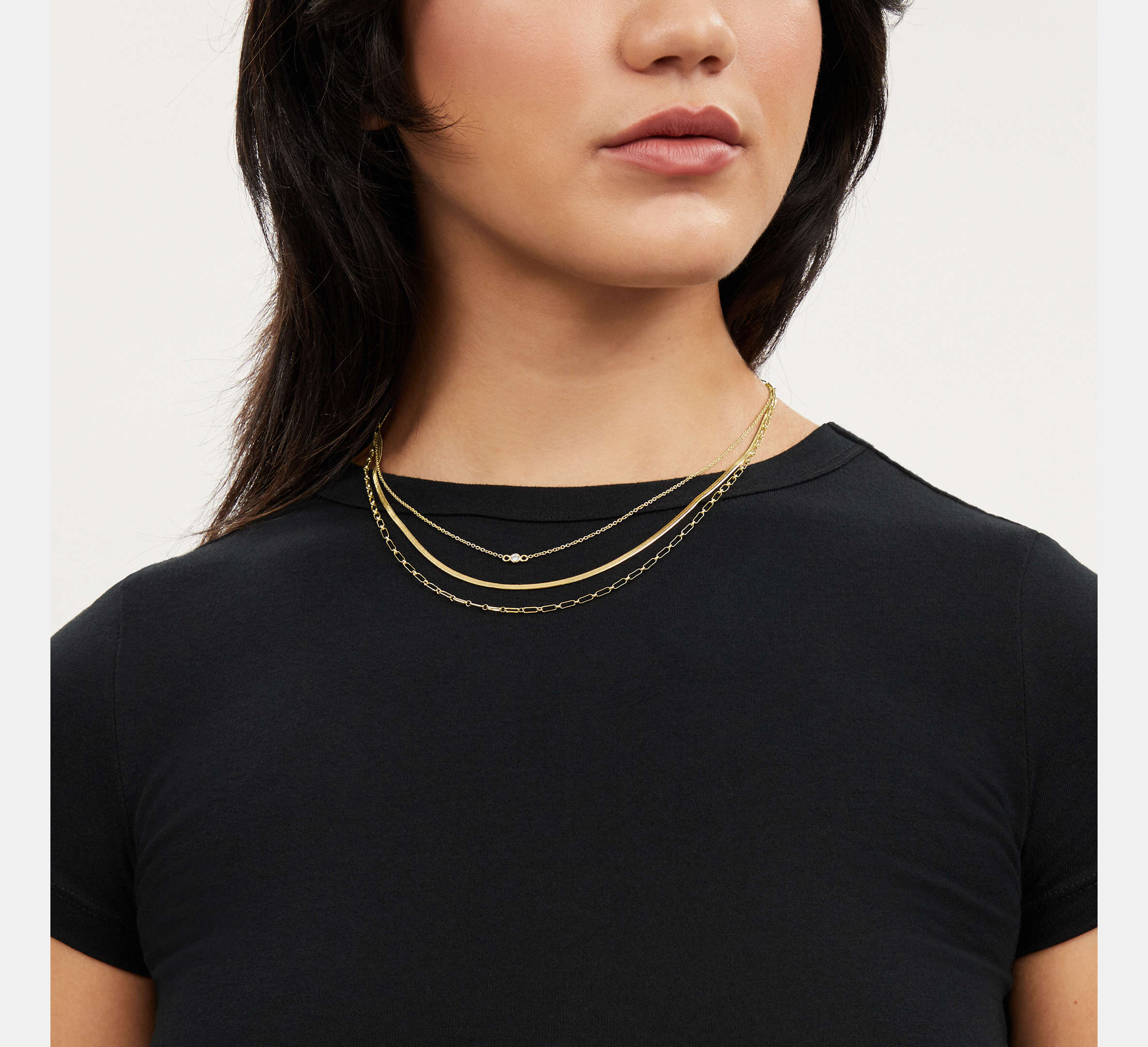 Coach Delicate Layered Chain Necklace -  Gold