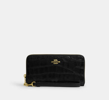 Coach Long Zip Around Wallet - Gold/Black