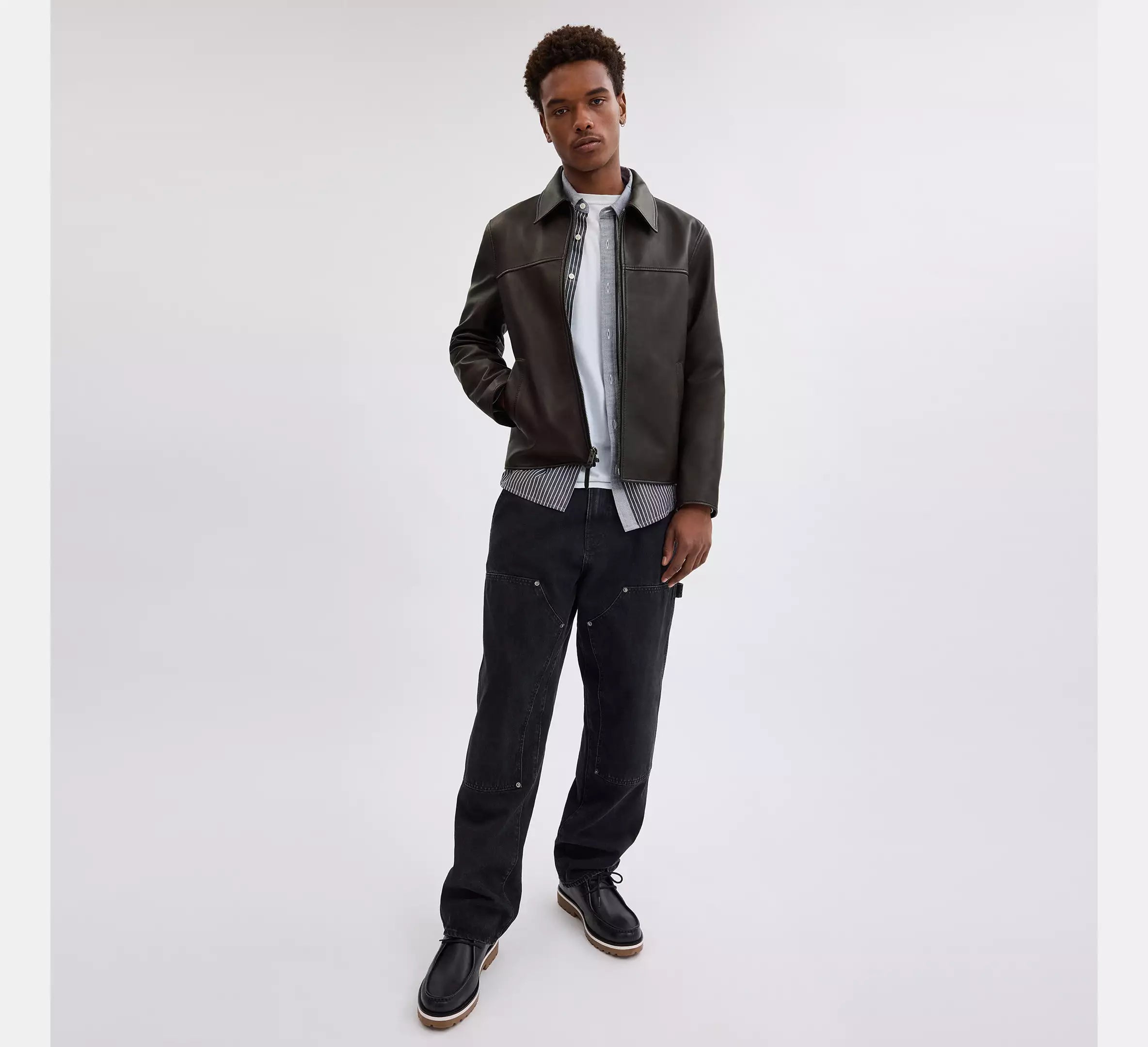 Coach   Leather Jacket - Espresso