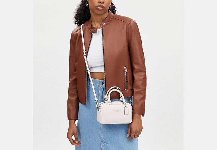 Coach Satchel Crossbody - Silver/Chalk