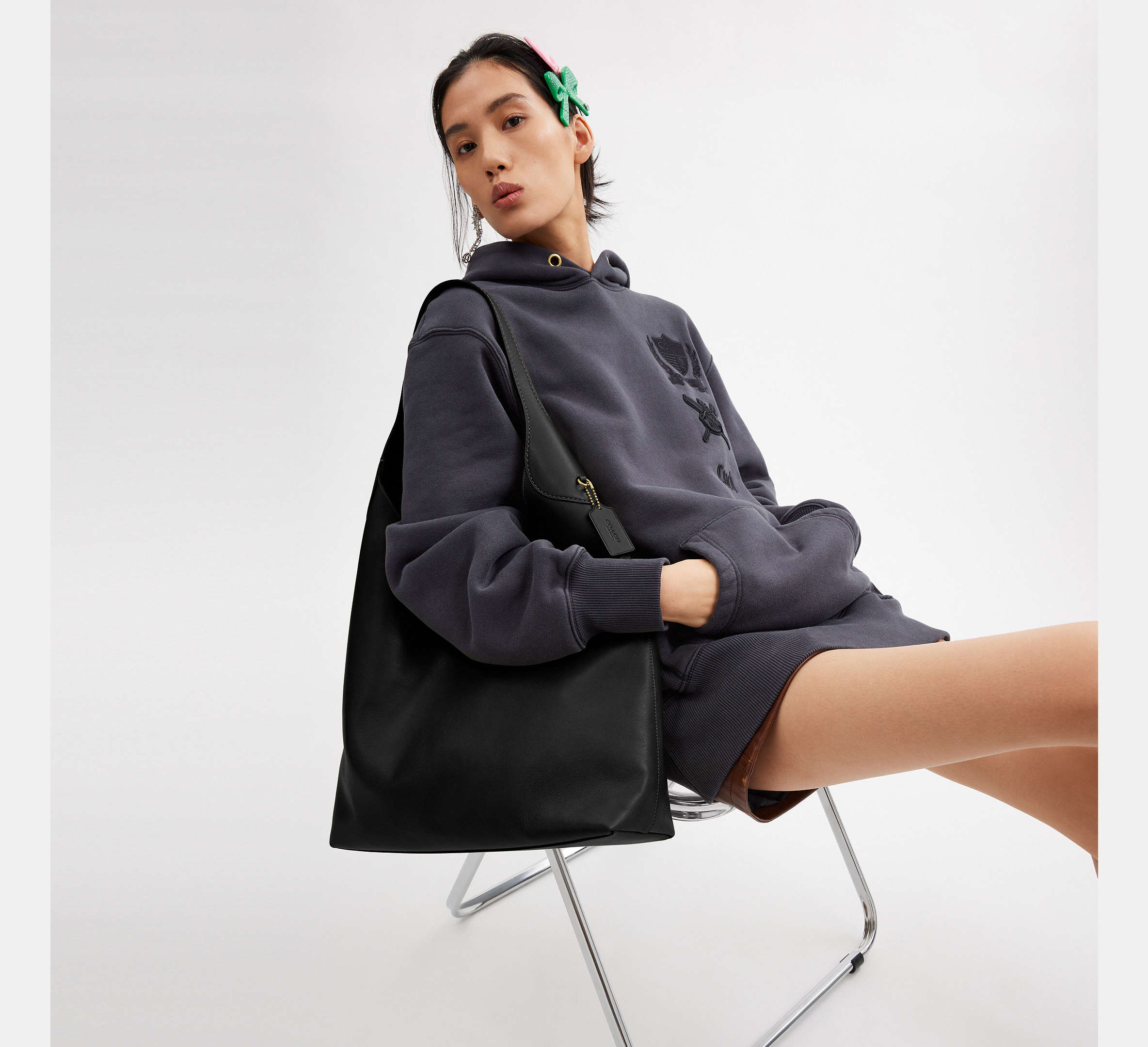 Coach Brooklyn Shoulder Bag 39 - Brass/Black