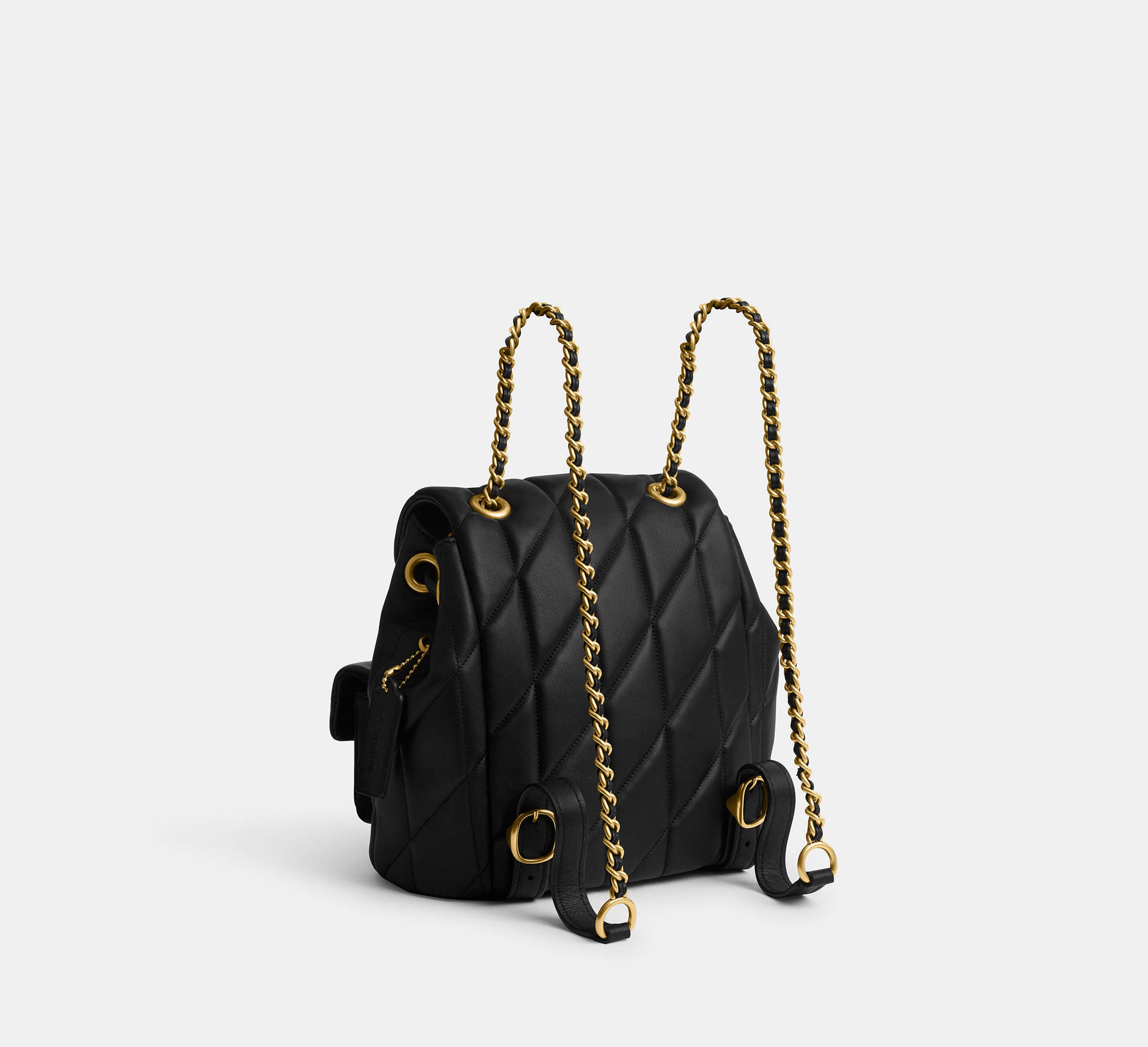 Coach Tabby Backpack With Pillow Quilting - Brass/Black