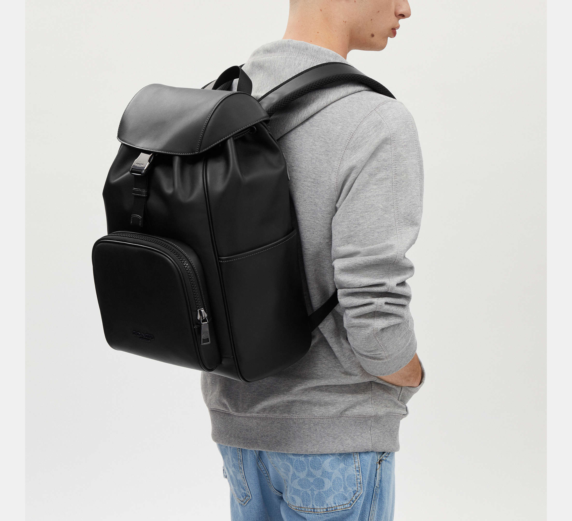 Coach Racer Backpack Gunmetal/Black