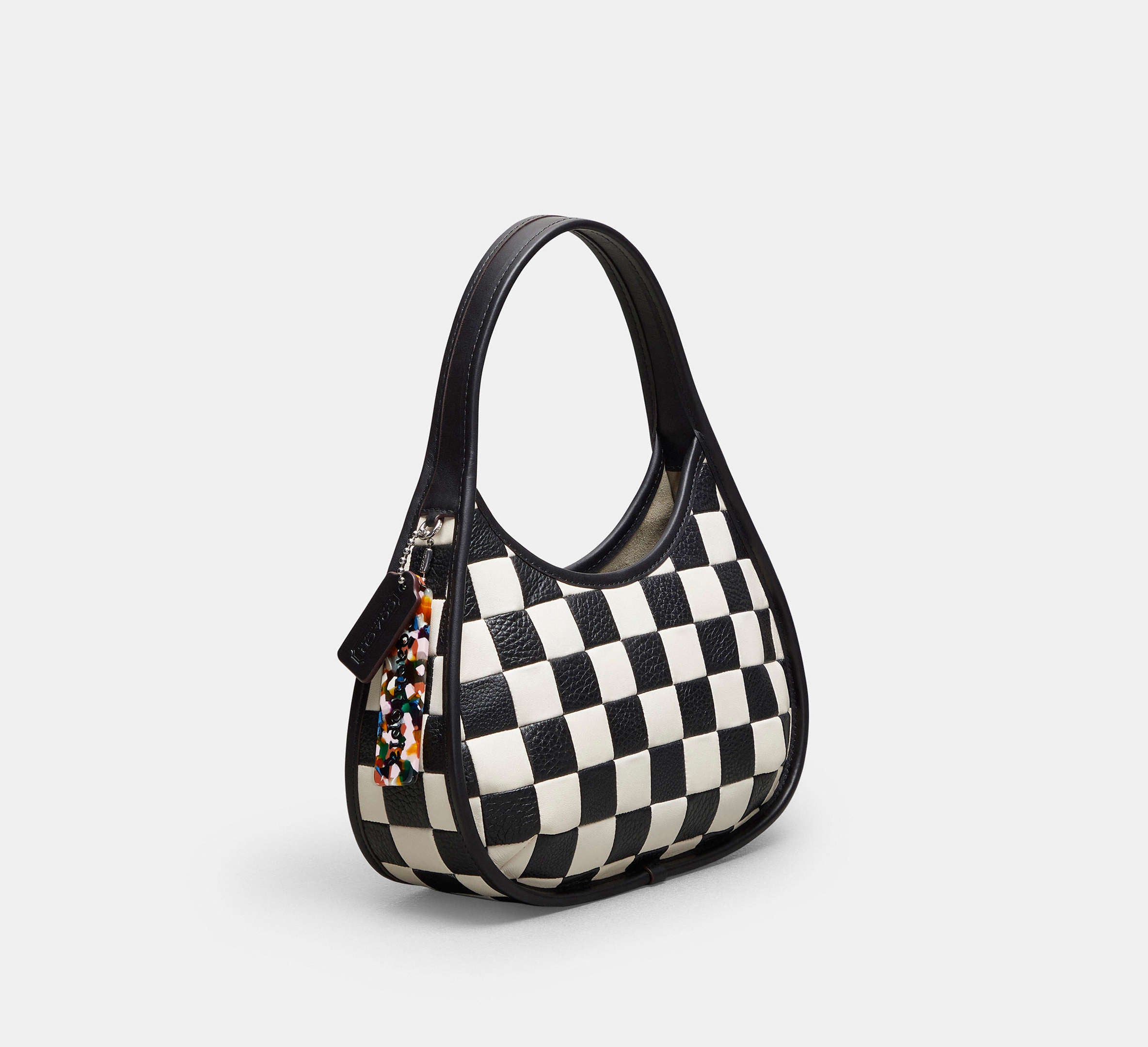 Coach Ergo Bag In Checkerboard Upcrafted Leather - Black/Chalk