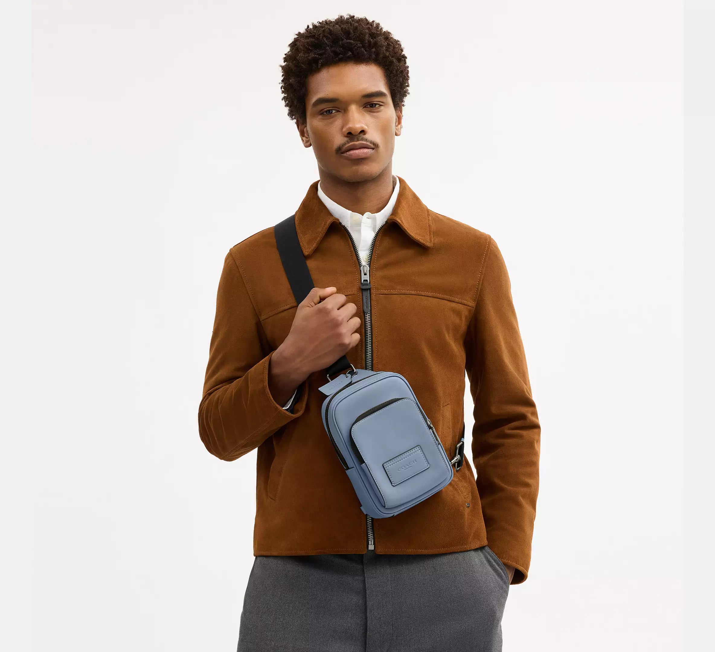 Coach Racer Sling Pack - Gunmetal/Pale Lapis