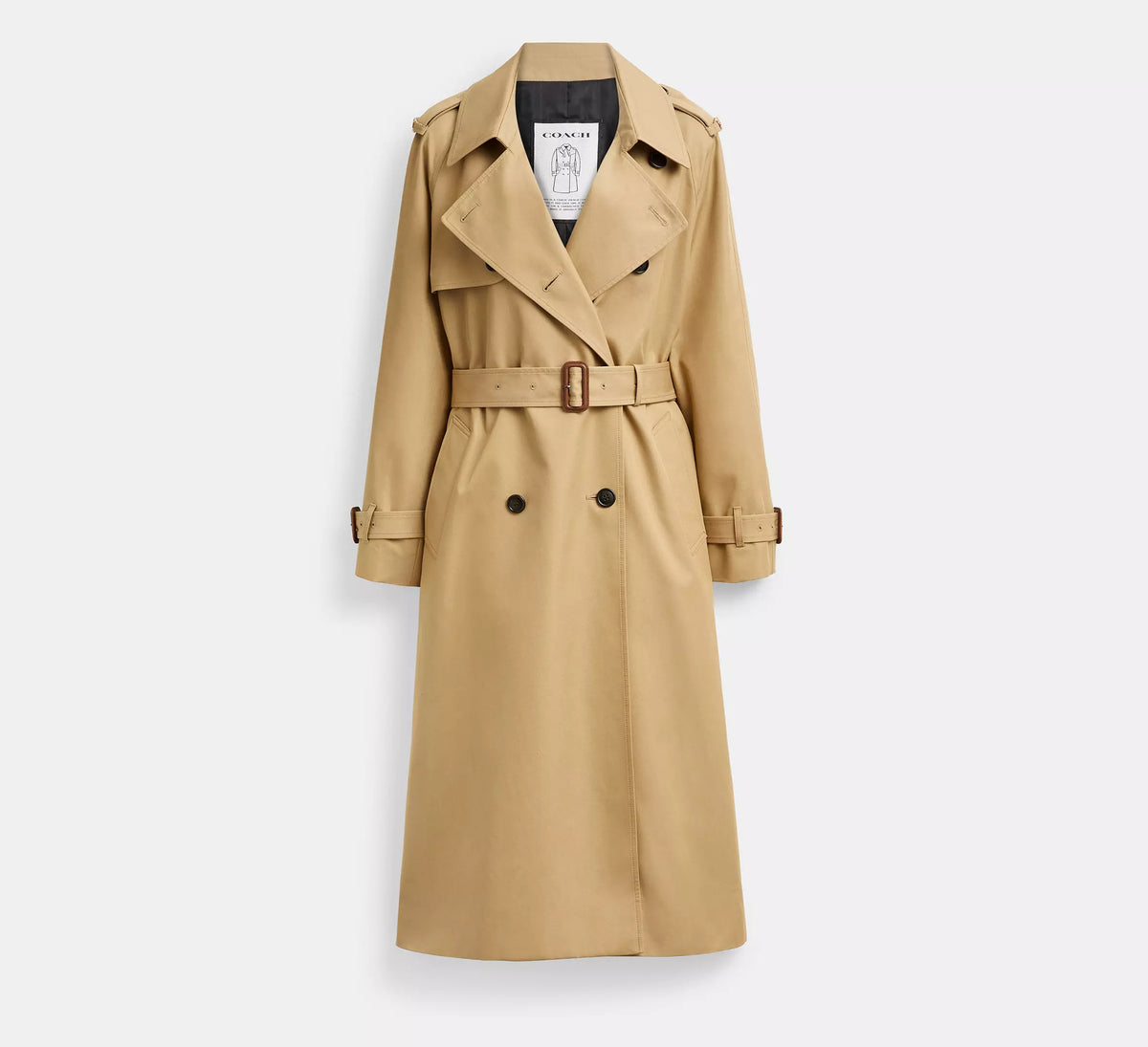 Coach Relaxed Trench Coat  -  Khaki