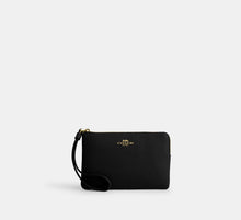 Coach Corner Zip Wristlet - Gold/Black