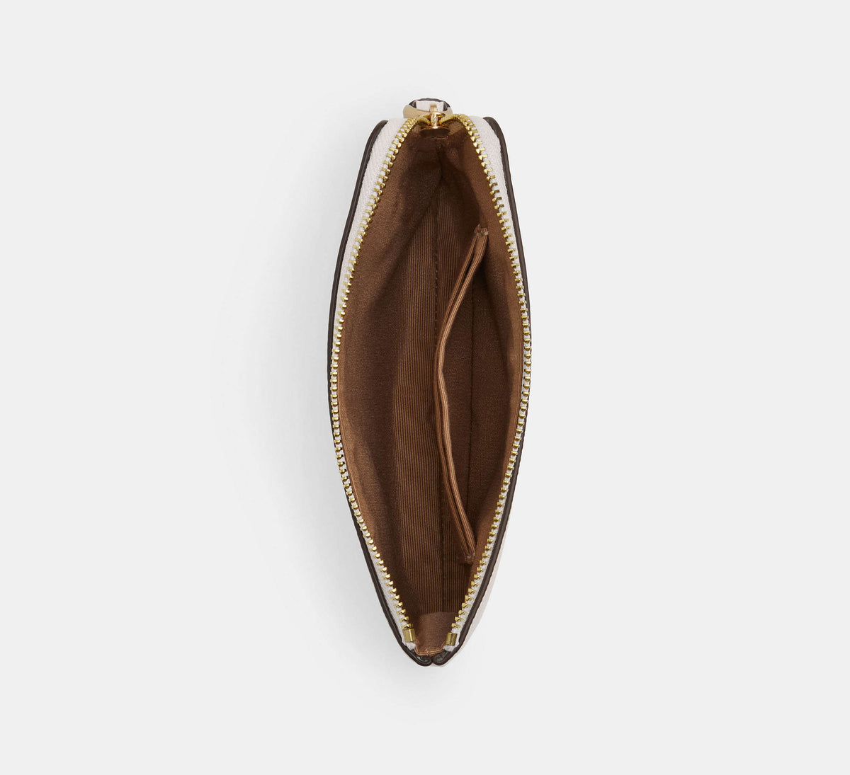 Coach Corner Zip Wristlet - Gold/Chalk