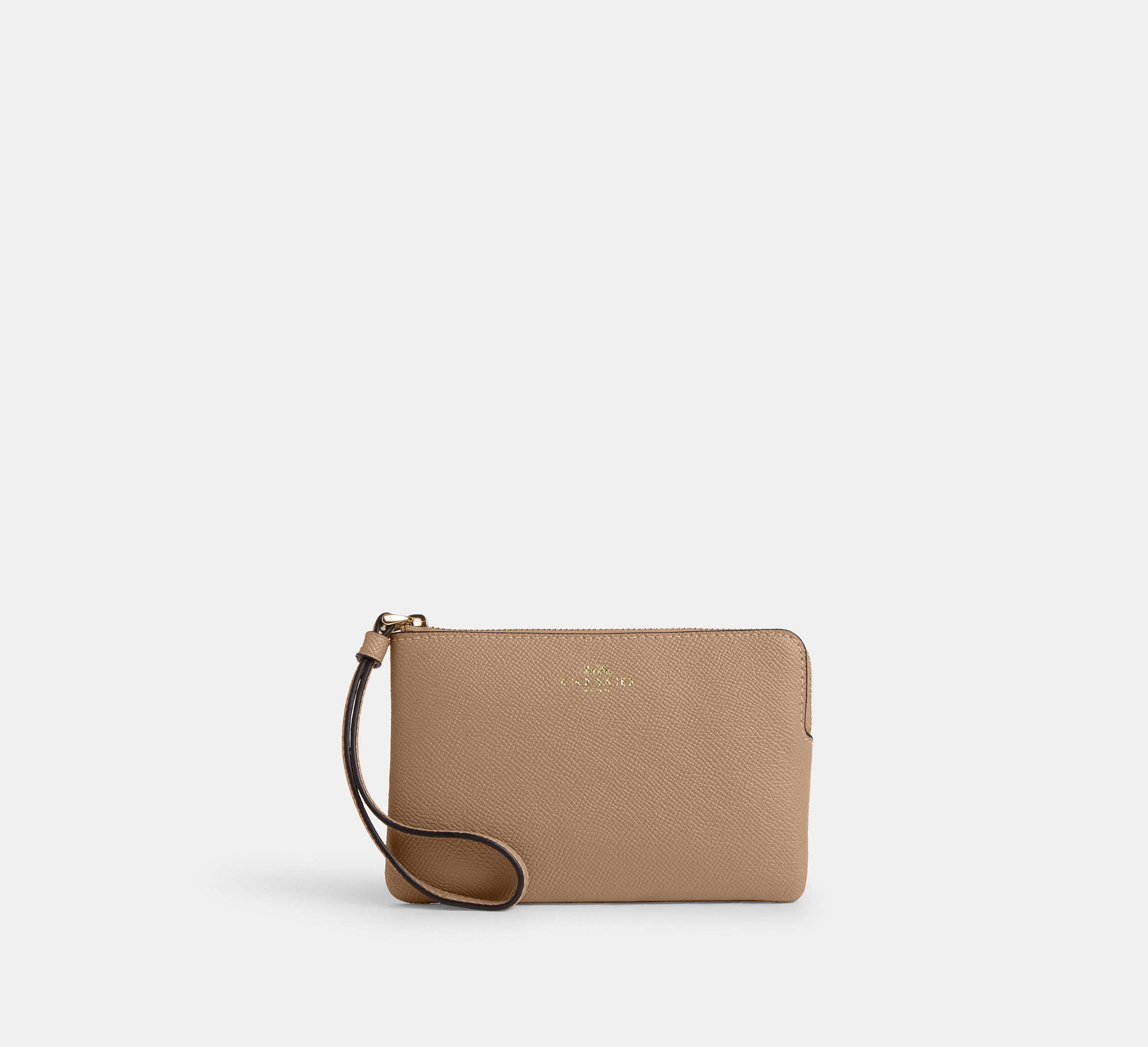 カルナ Coach Corner Zip Wristlet - Gold/Taupe – Kanadadan Kapına