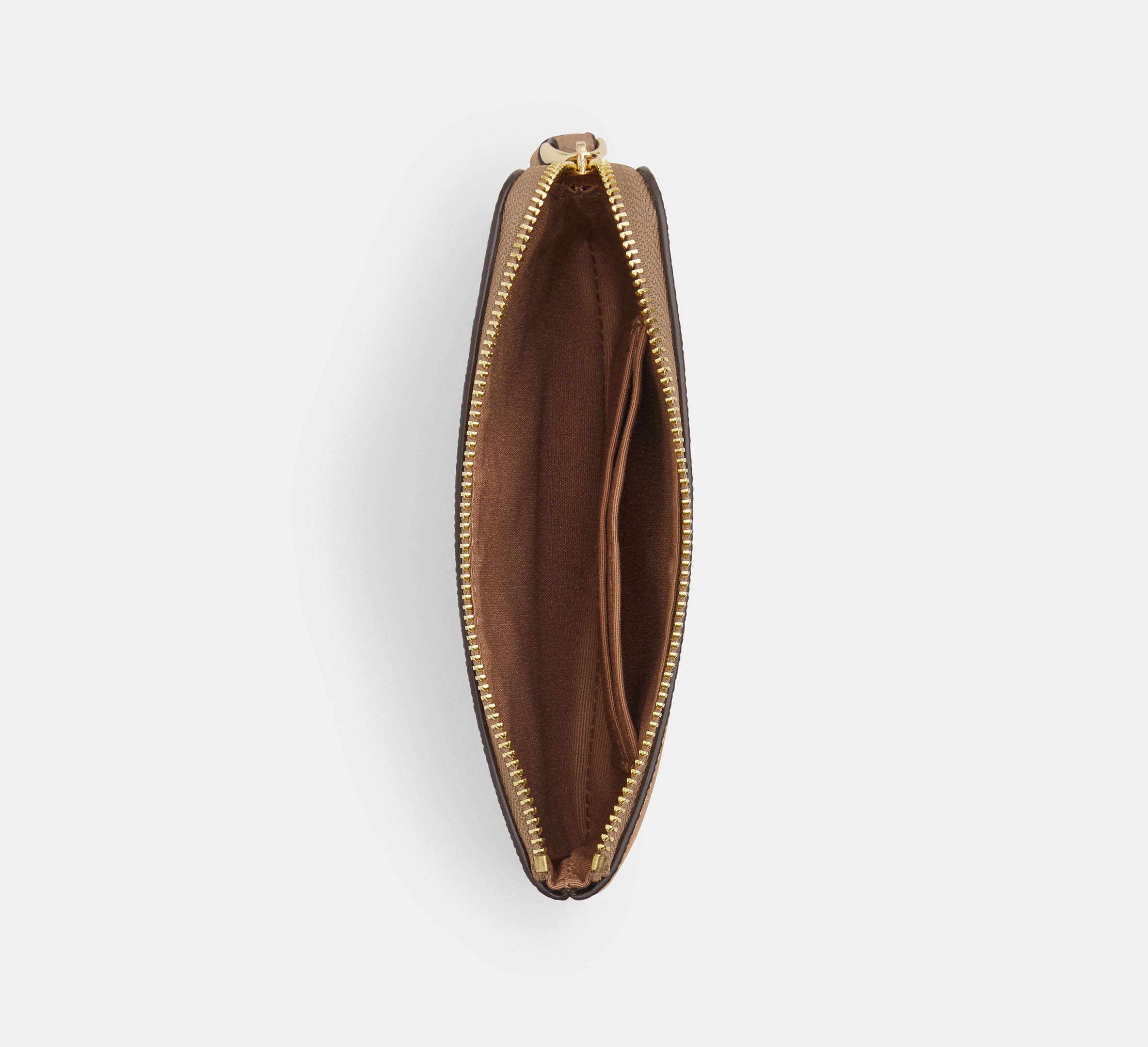 Coach Corner Zip Wristlet - Gold/Taupe – Kanadadan Kapına