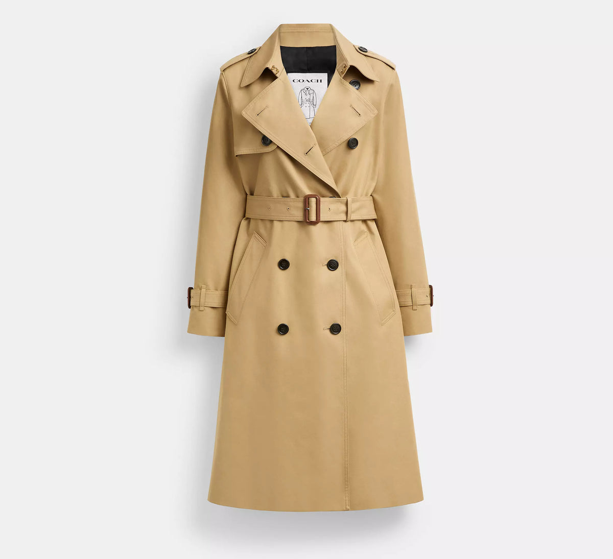 Coach Trench Coat  -  Khaki